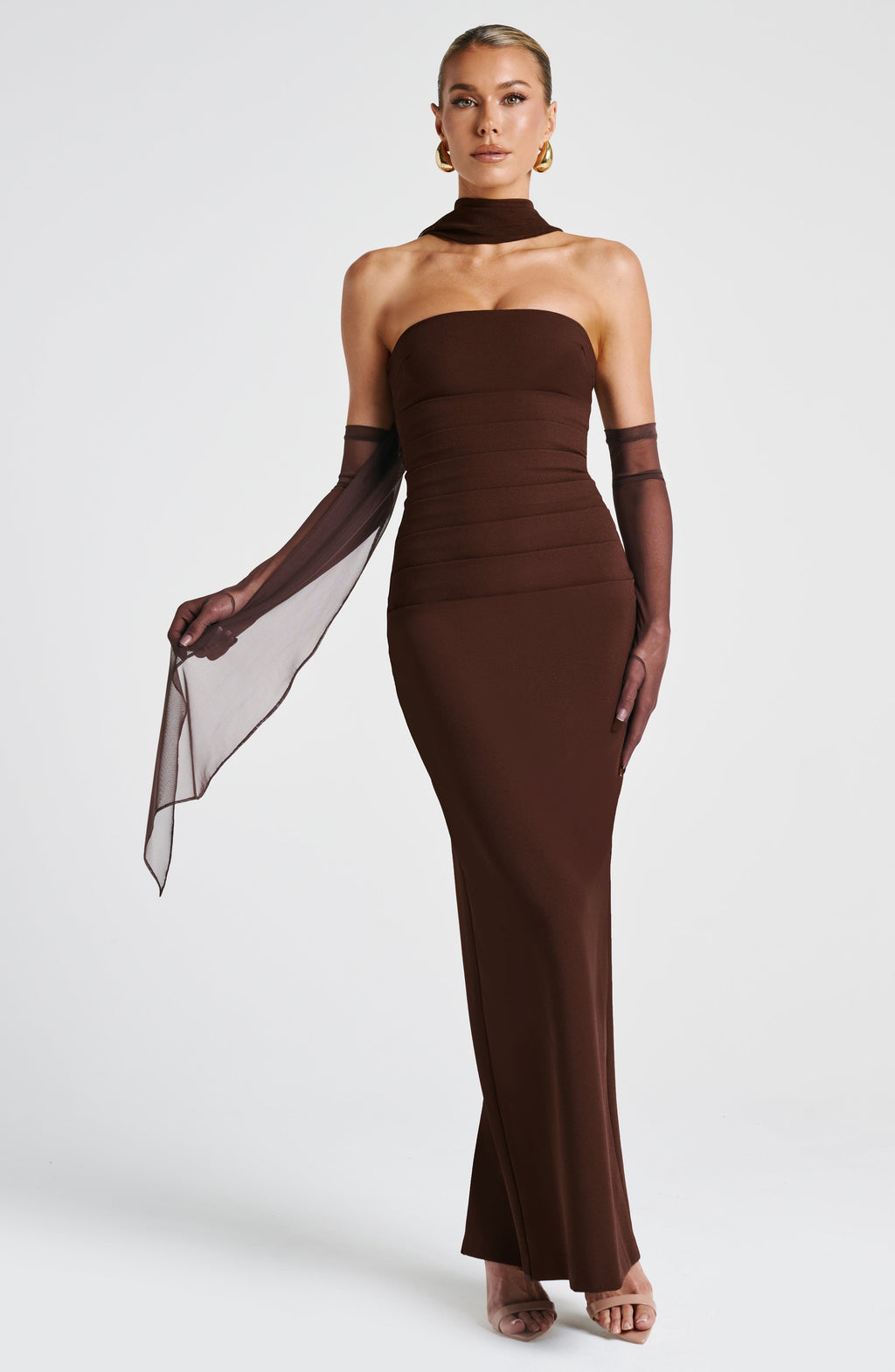 Ayla scarf — Plum brown