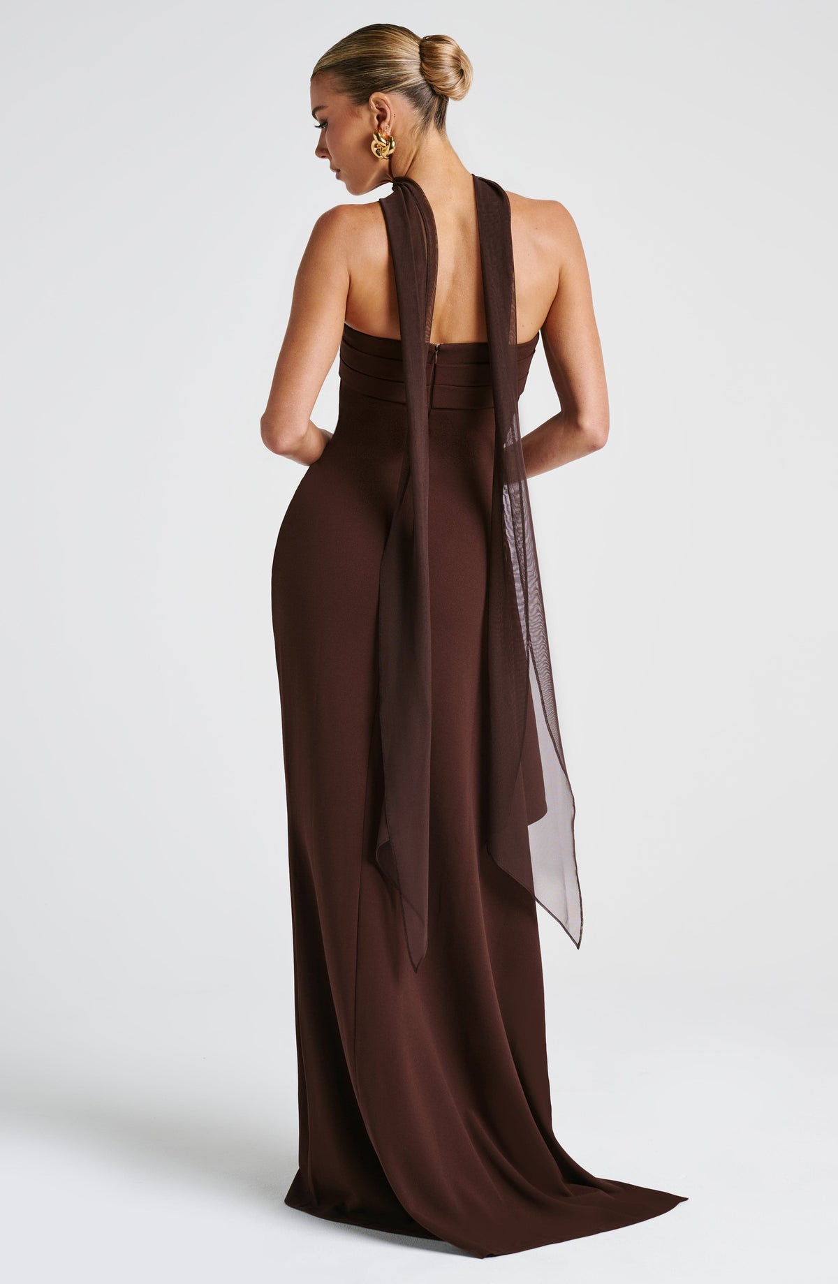 Ayla scarf — Plum brown
