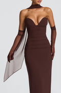 Ayla scarf — Plum brown