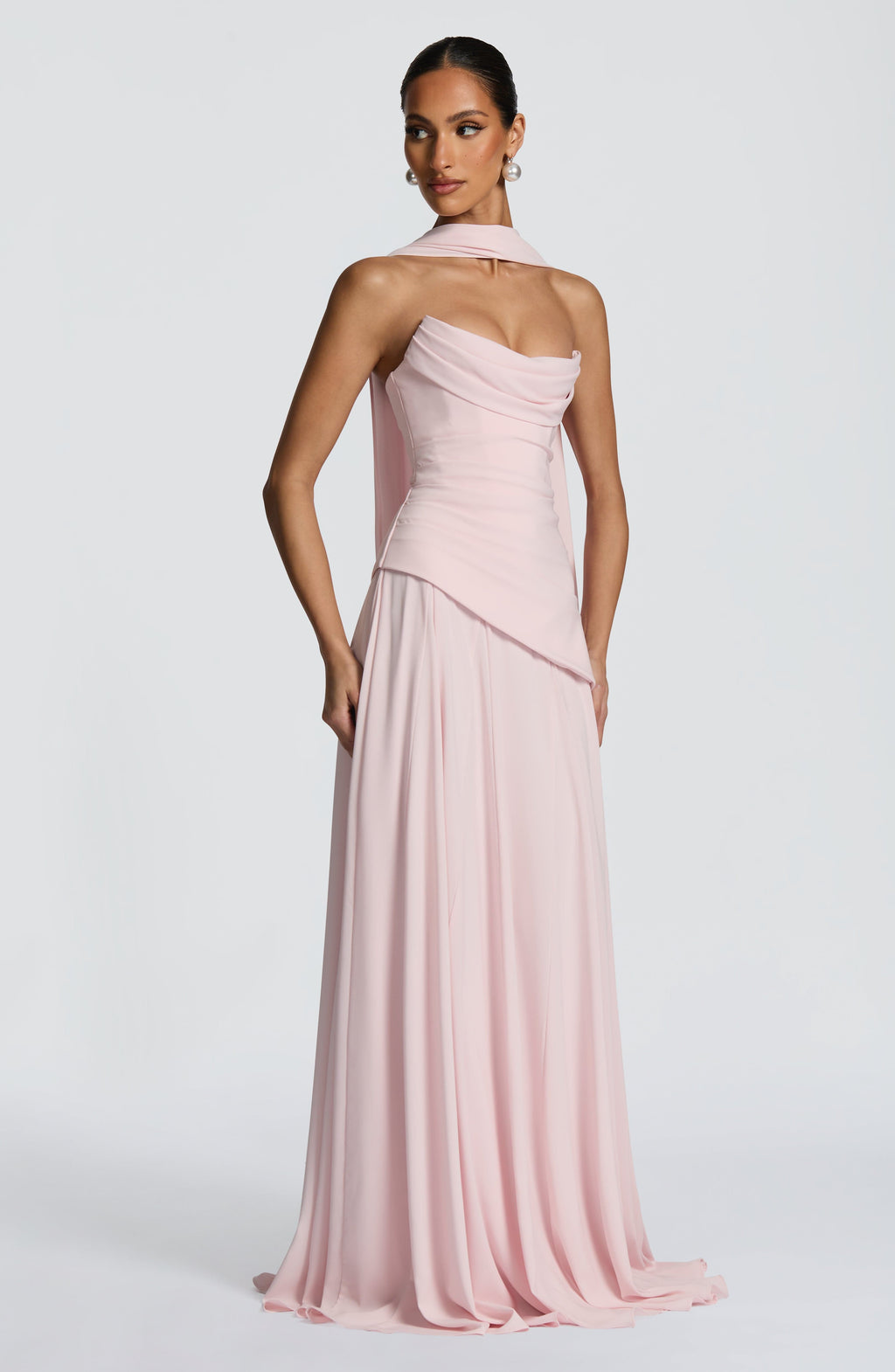 Foulard Mila — Rose poudré