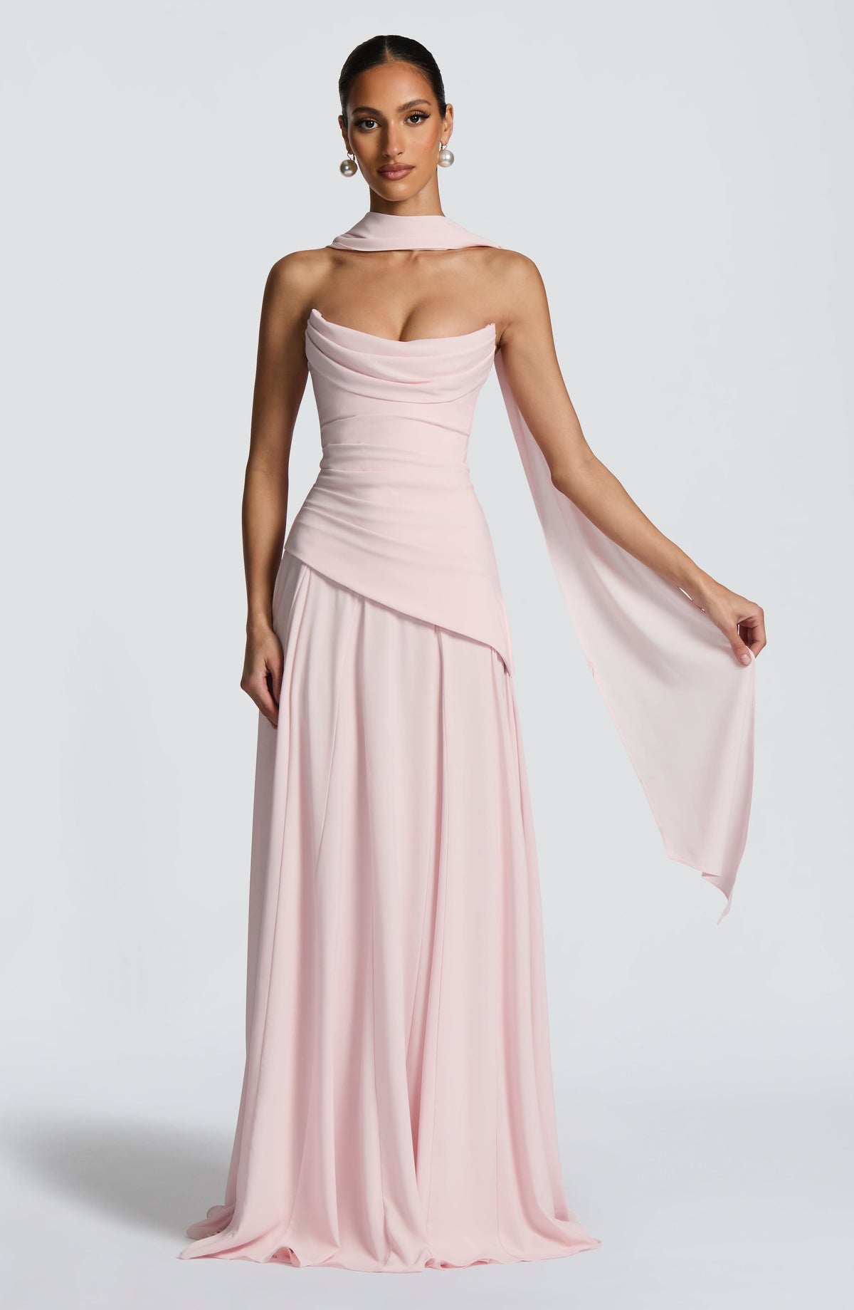 Foulard Mila — Rose poudré