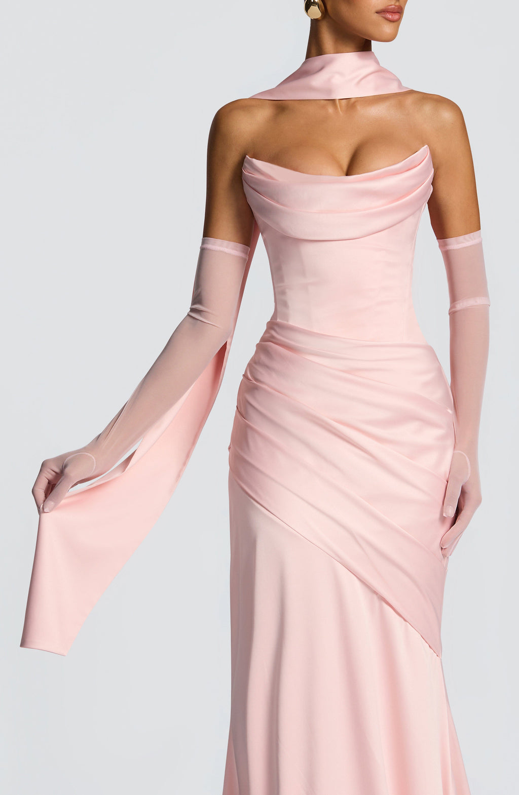 Foulard Sybil — Rose poudré