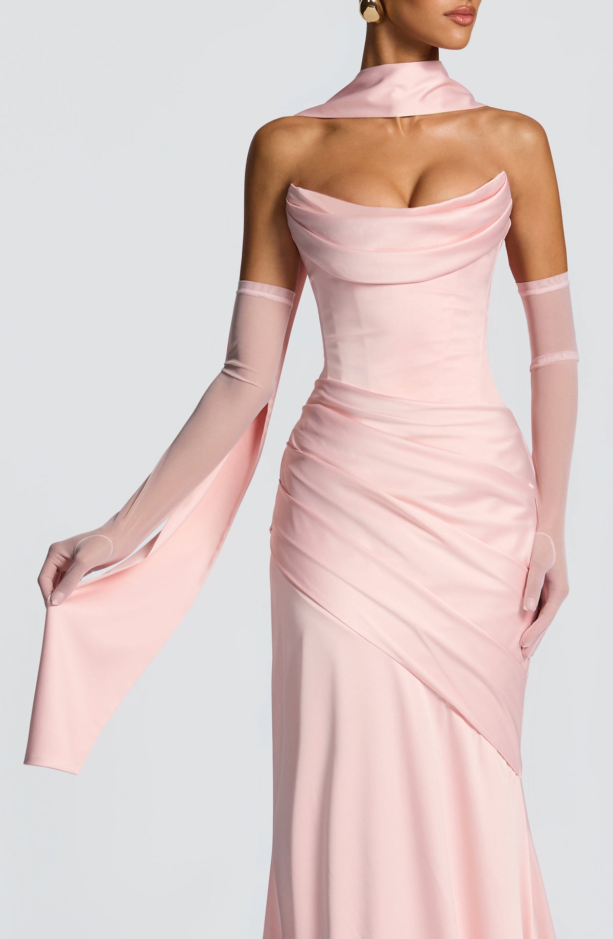Foulard Sybil — Rose poudré
