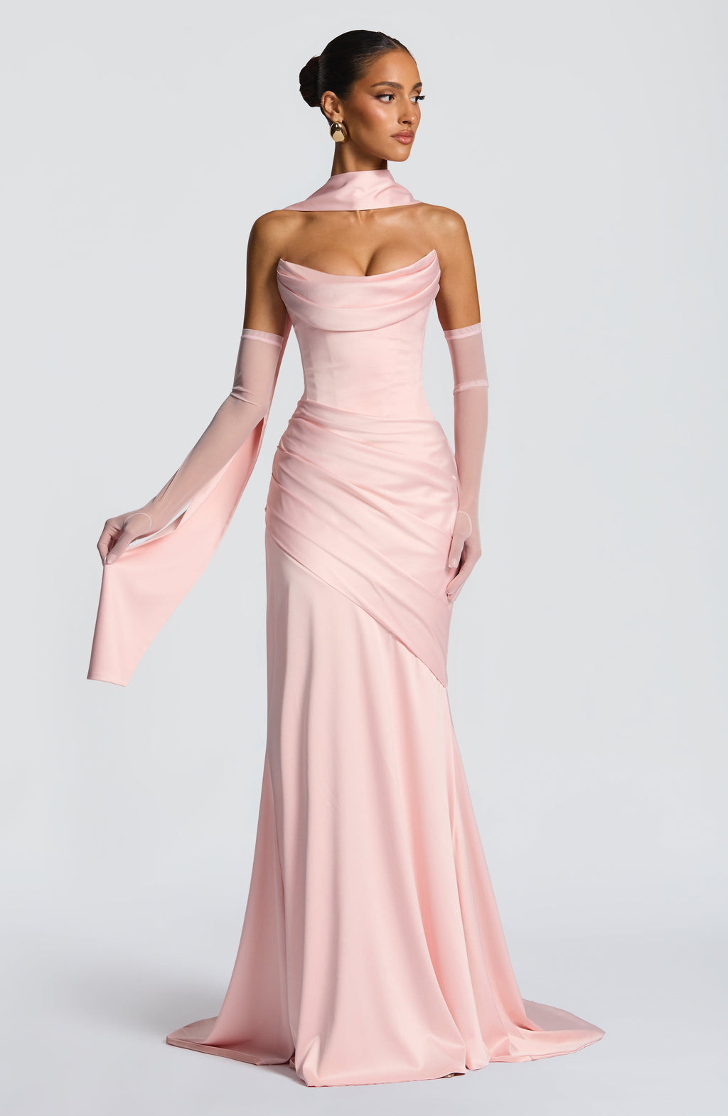 Foulard Sybil — Rose poudré