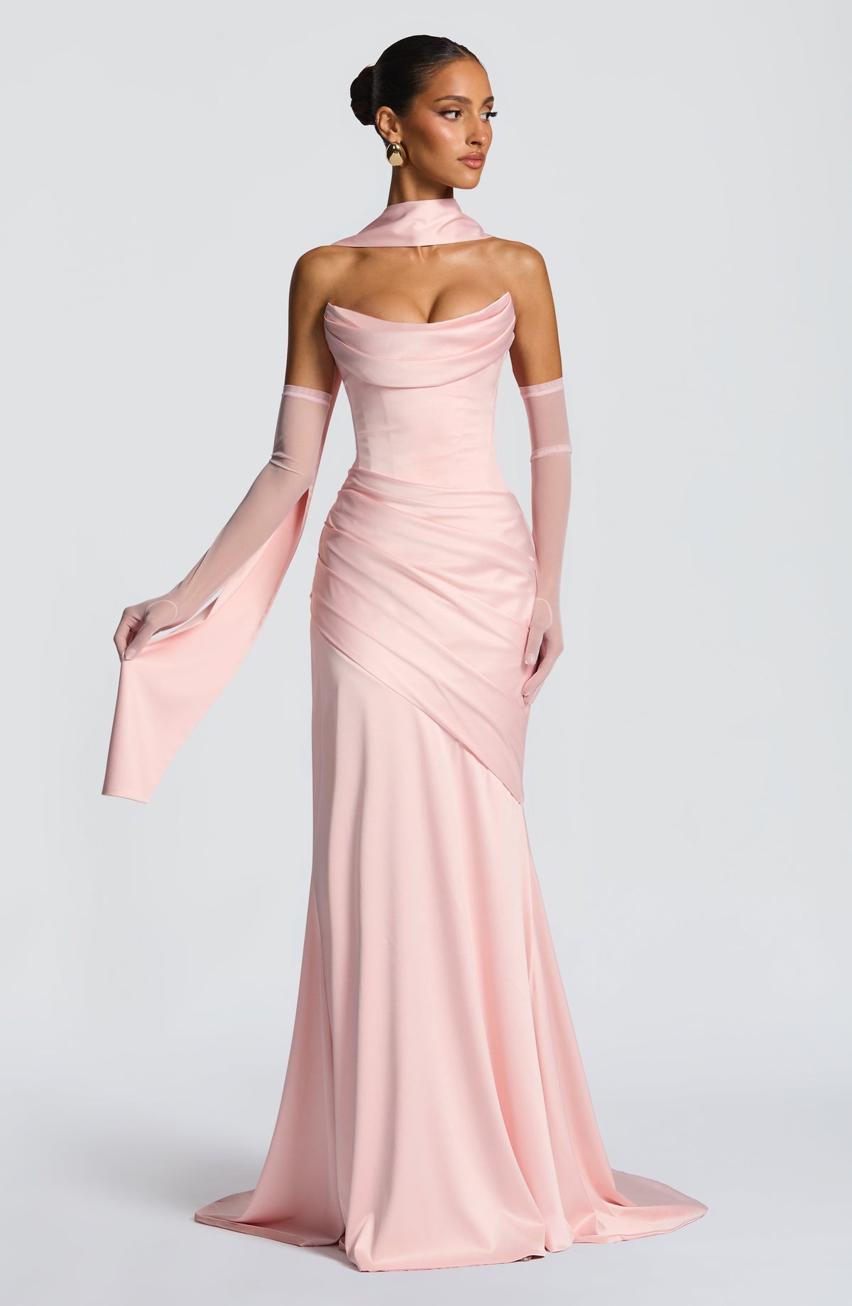 Foulard Sybil — Rose poudré