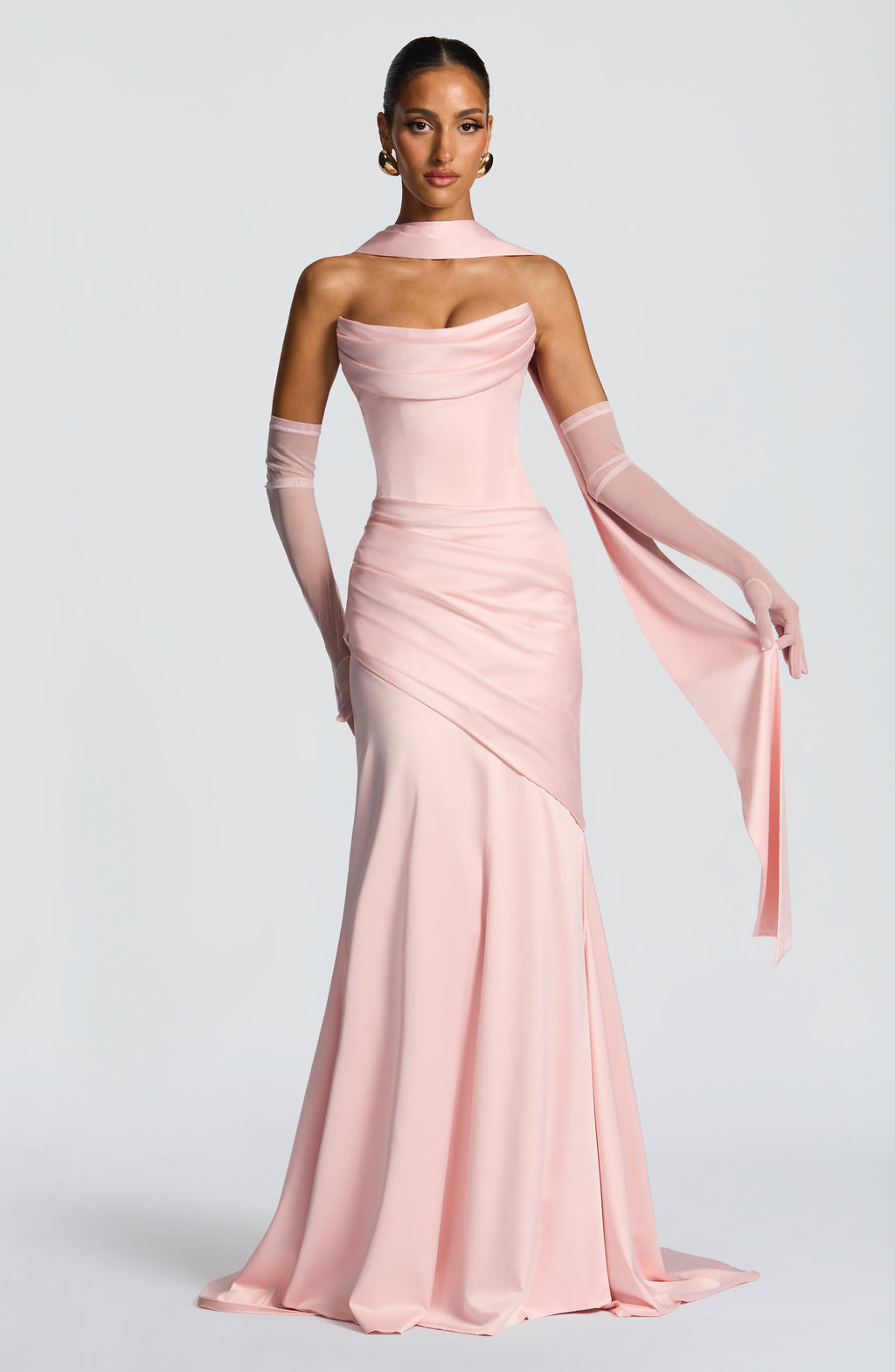 Foulard Sybil — Rose poudré