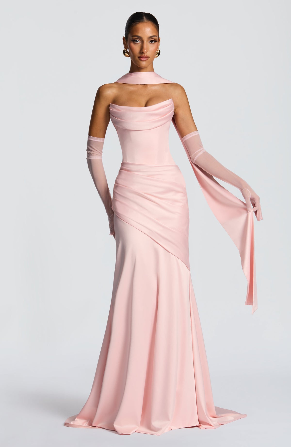 Foulard Sybil — Rose poudré