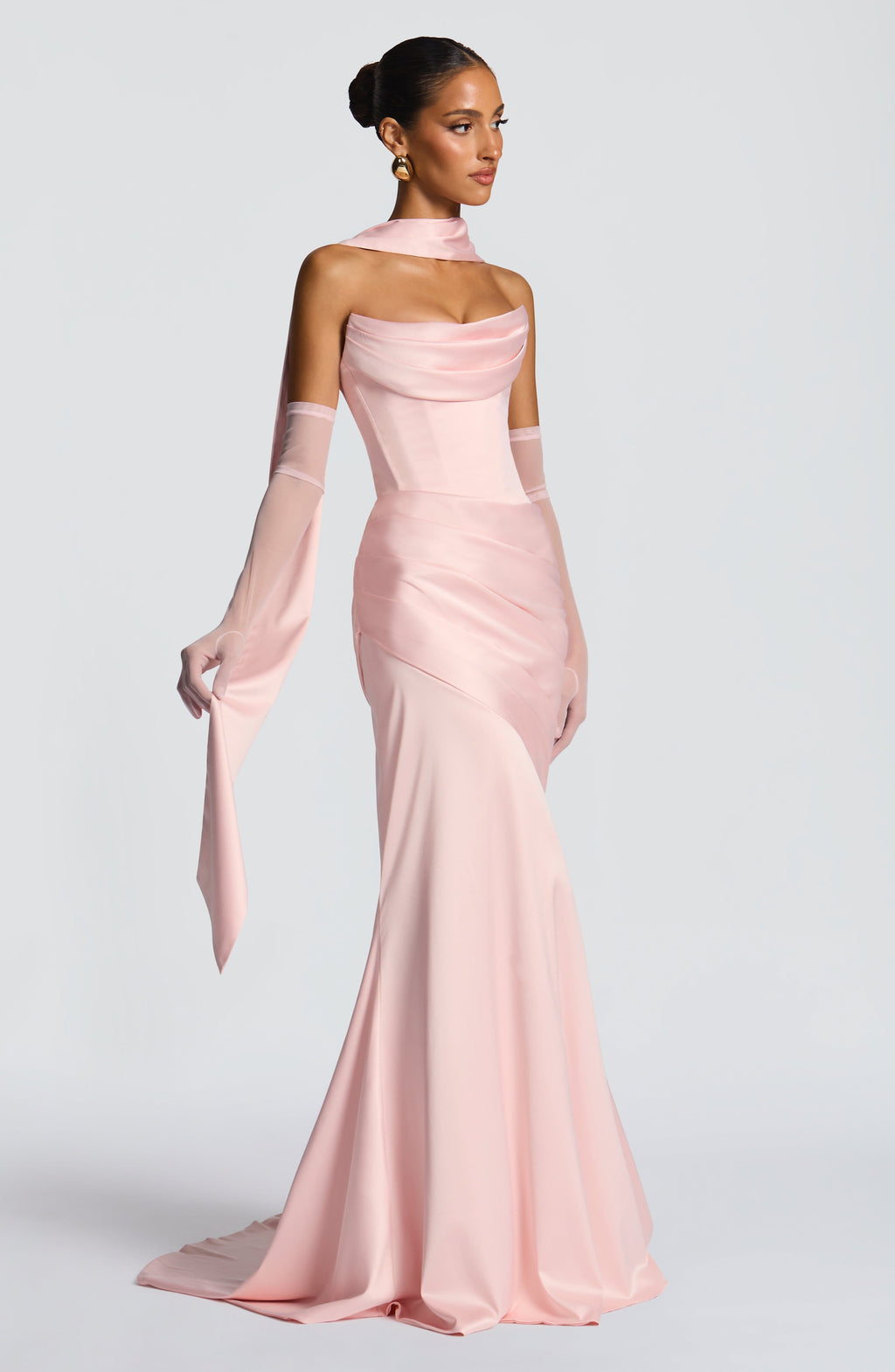 Foulard Sybil — Rose poudré