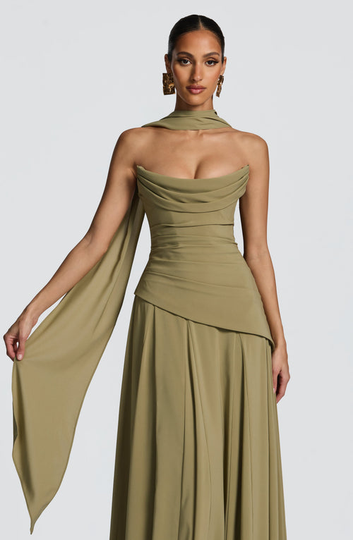 Foulard Mila — Vert sauge