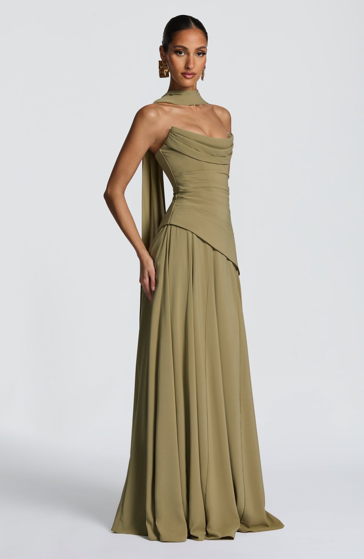 Foulard Mila — Vert sauge