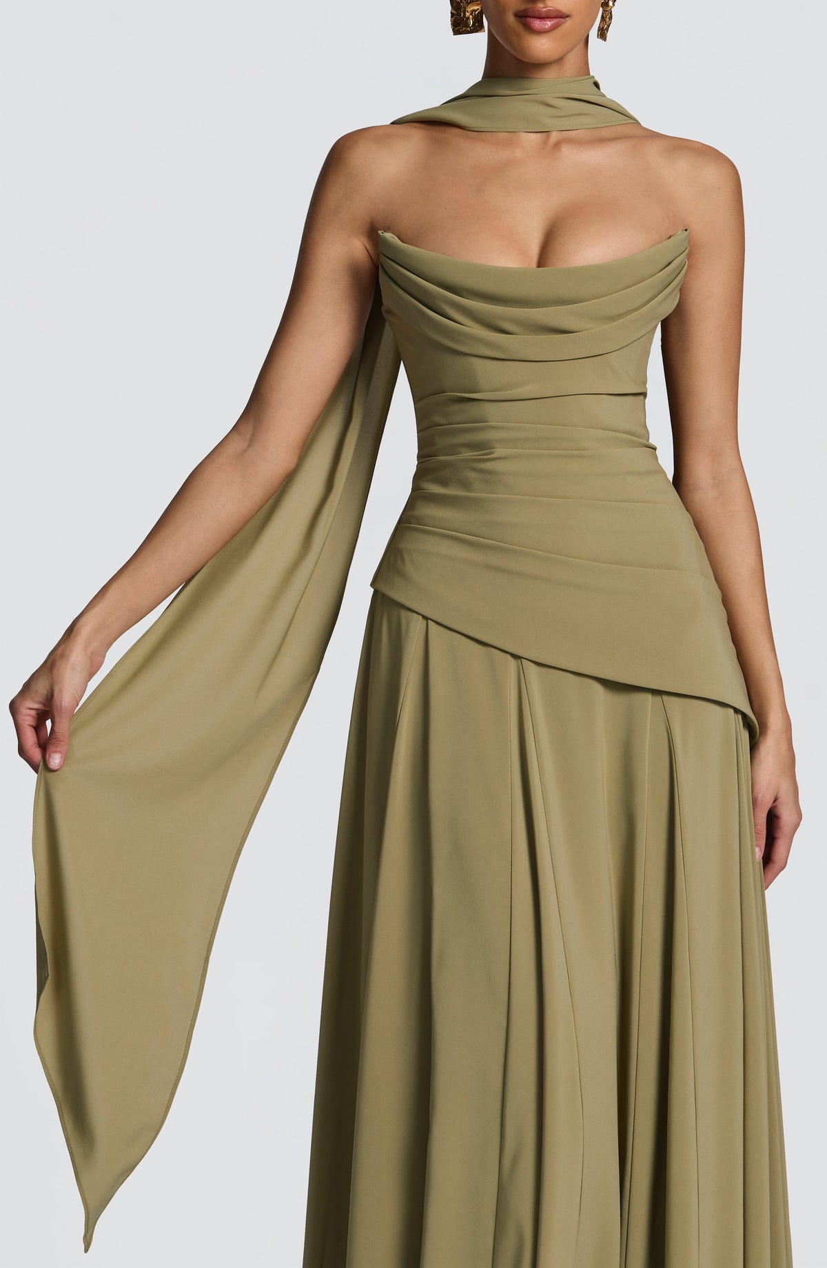 Foulard Mila — Vert sauge