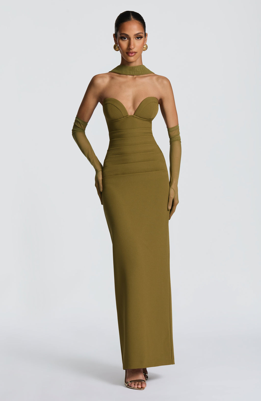 Ayla scarf — Dark olive green