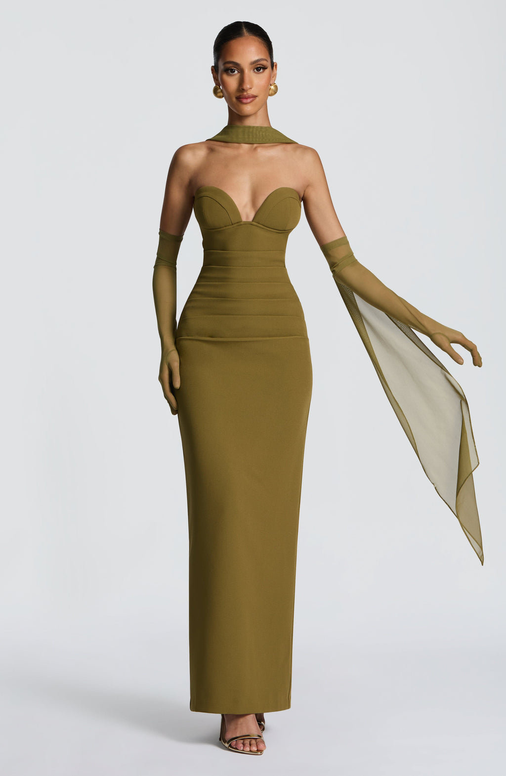 Ayla scarf — Dark olive green