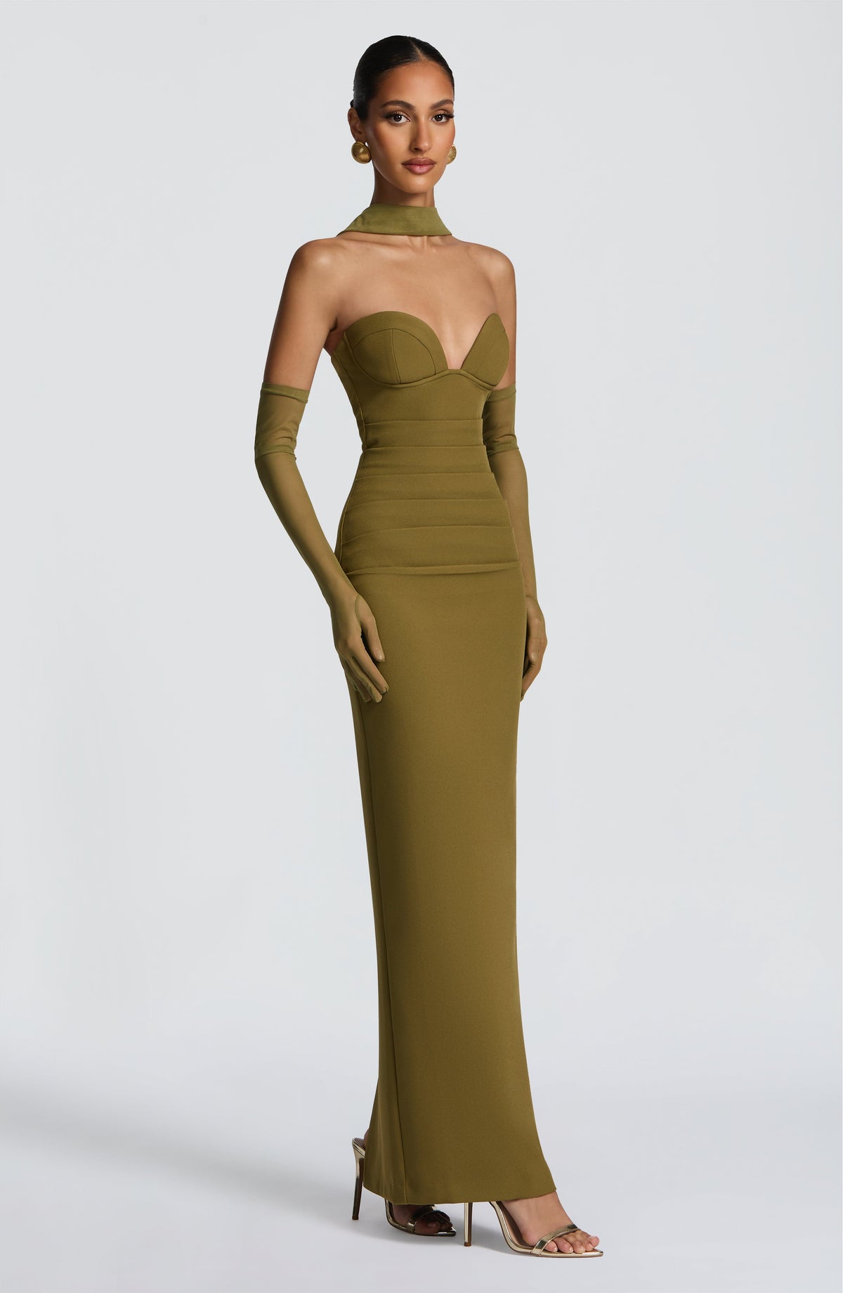 Foulard Ayla — Vert olive foncé