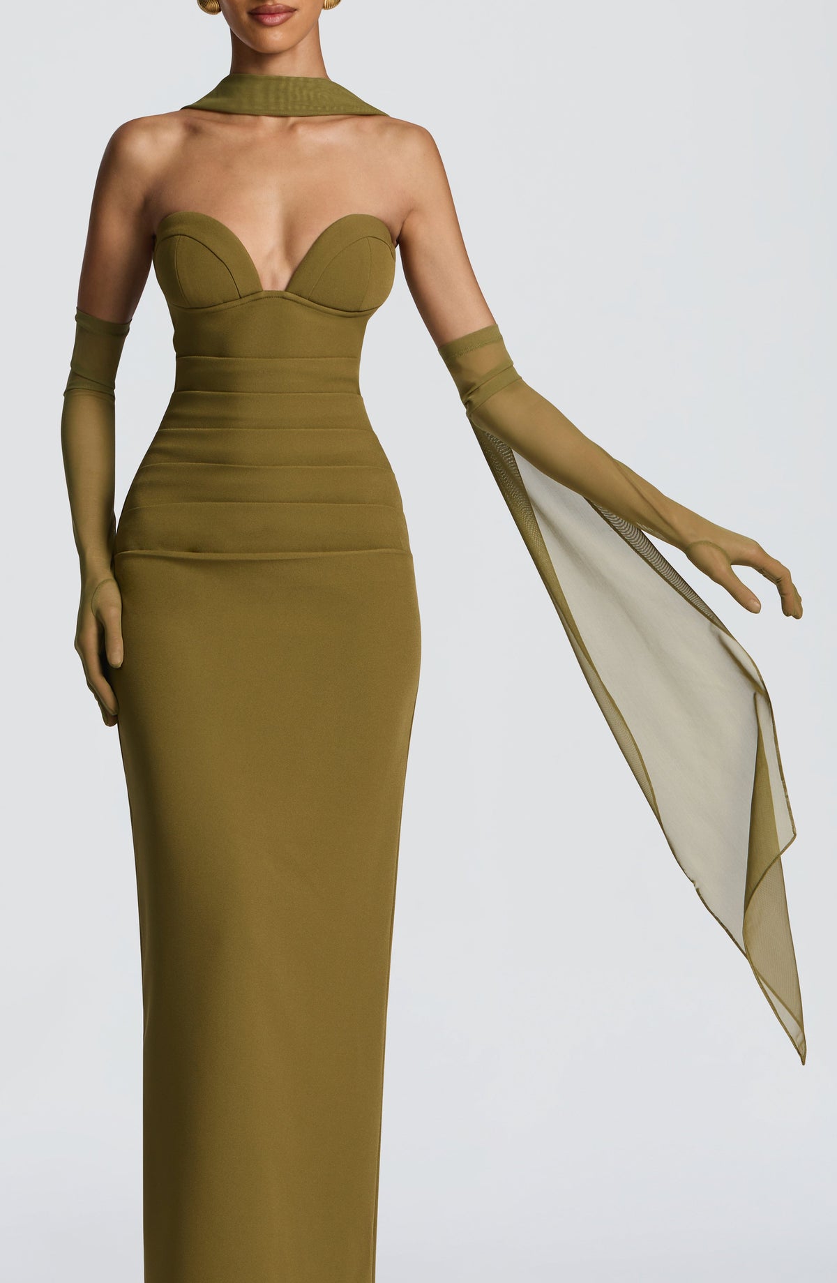 Foulard Ayla — Vert olive foncé