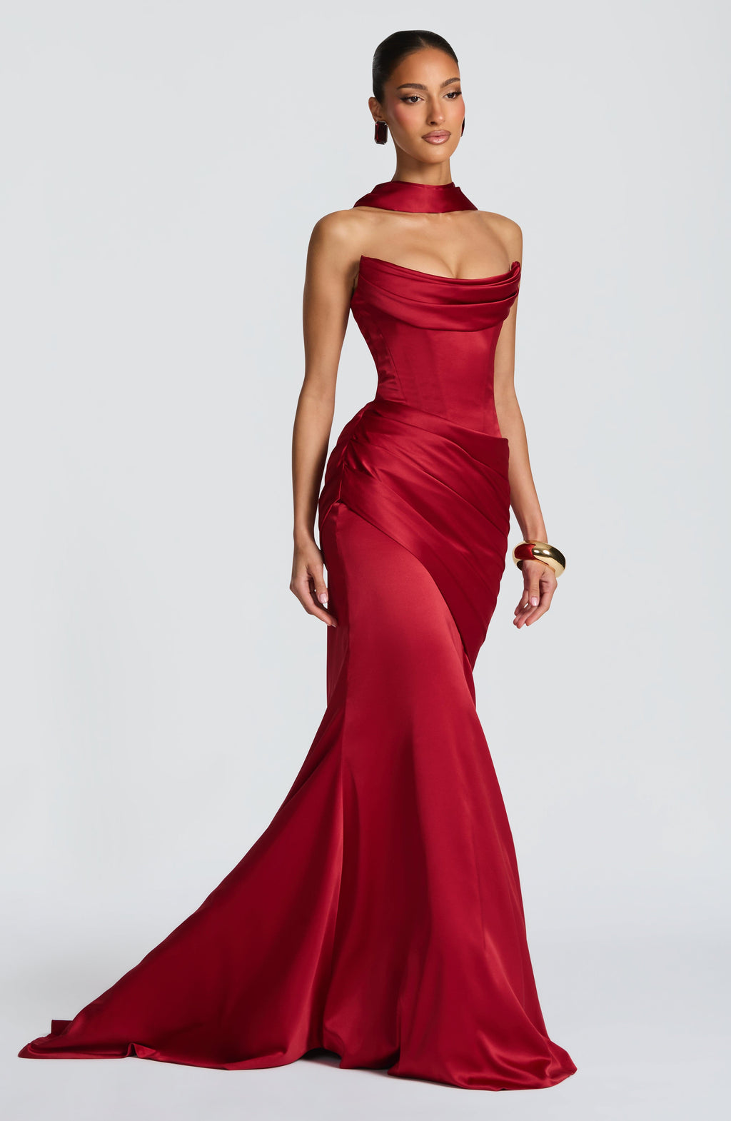 Foulard Sybil — Rouge profond
