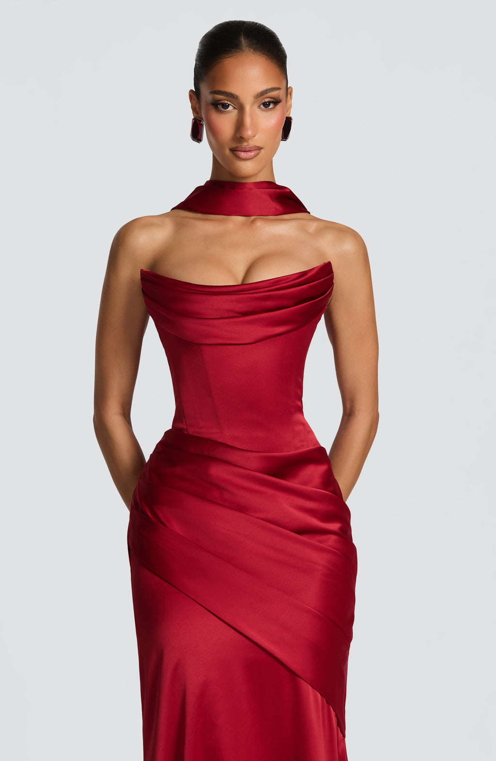 Foulard Sybil — Rouge profond