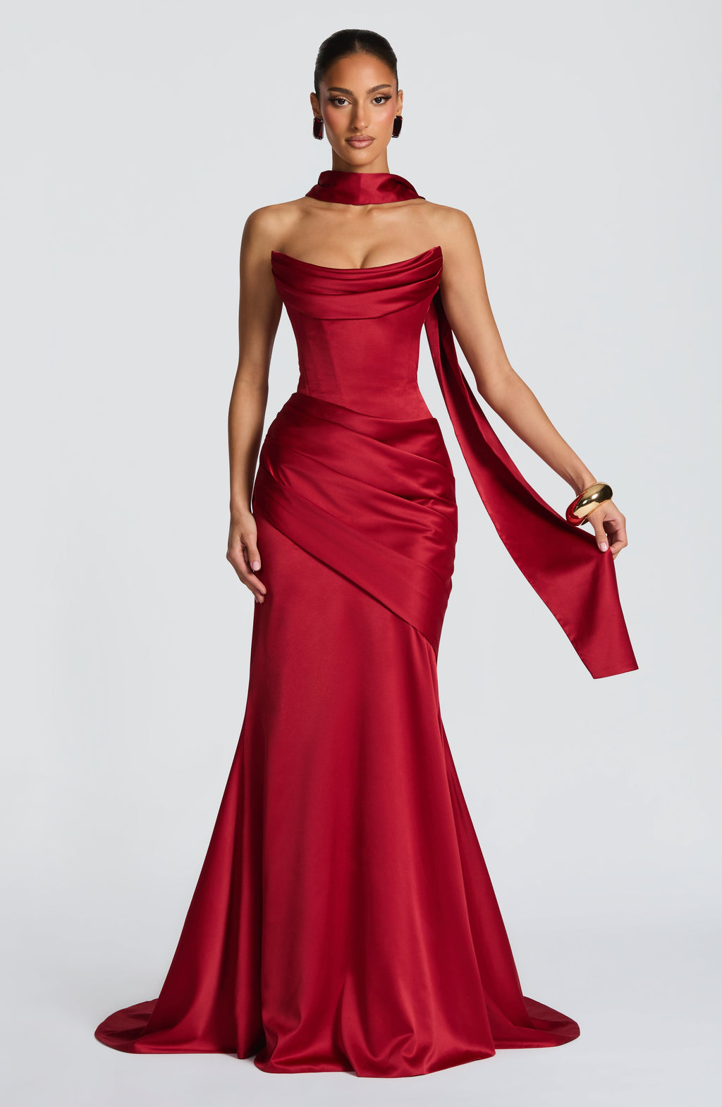 Foulard Sybil — Rouge profond