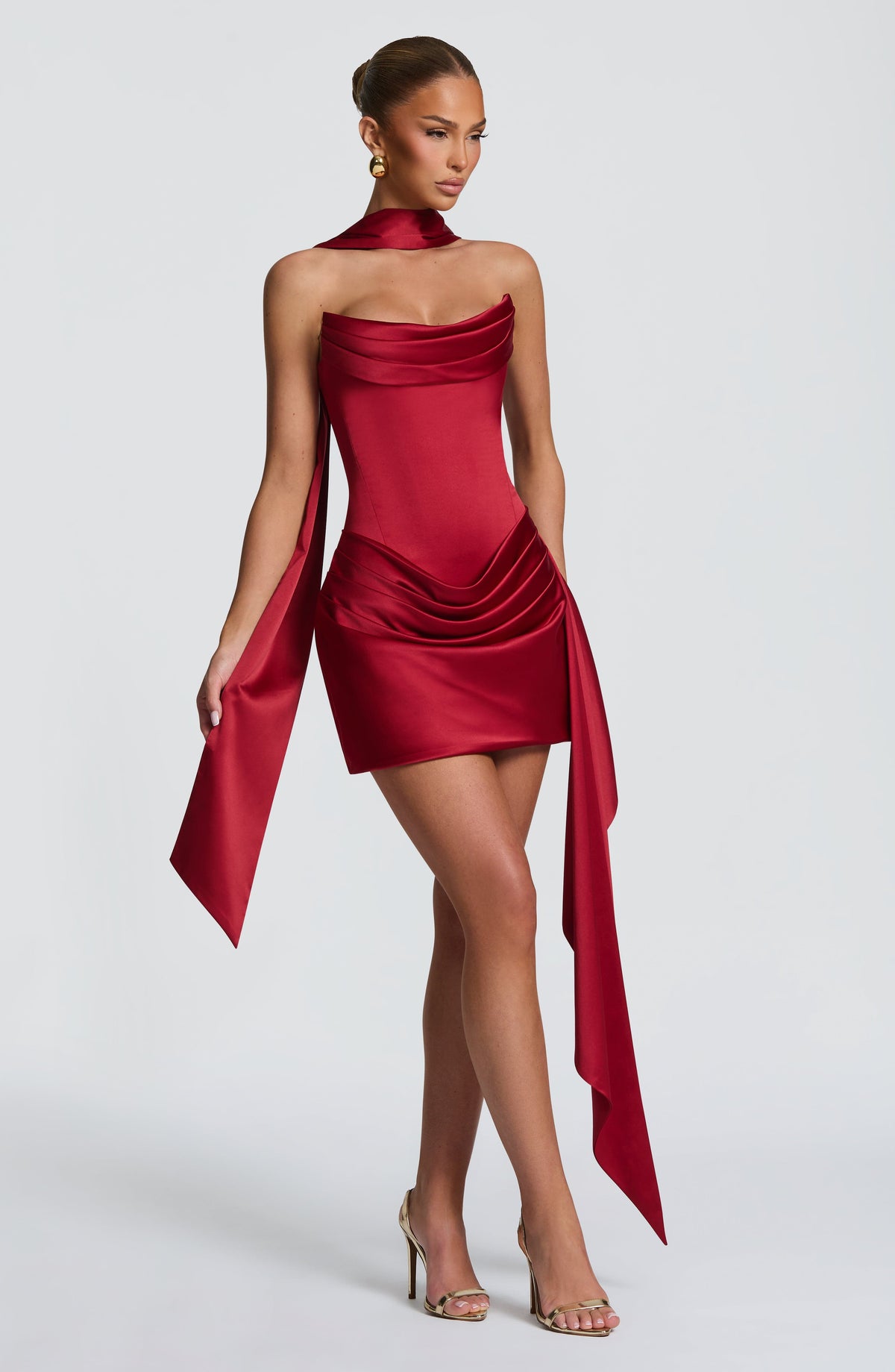 Foulard Sybil — Rouge profond