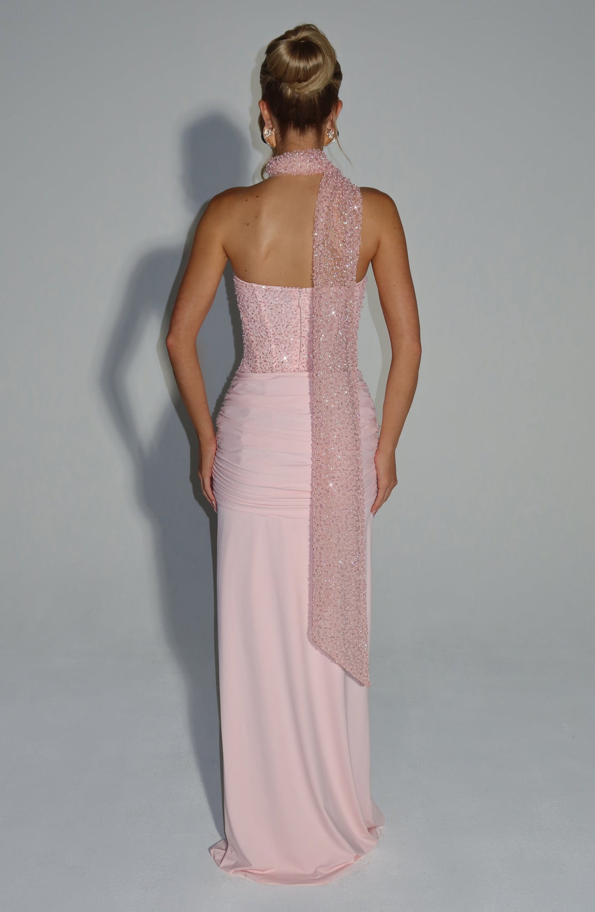 Foulard Miya — Rosa cipria