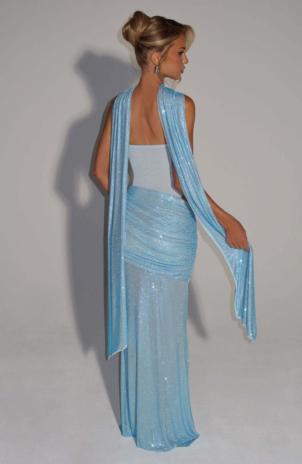 Foulard Tavia — Bleu aqua
