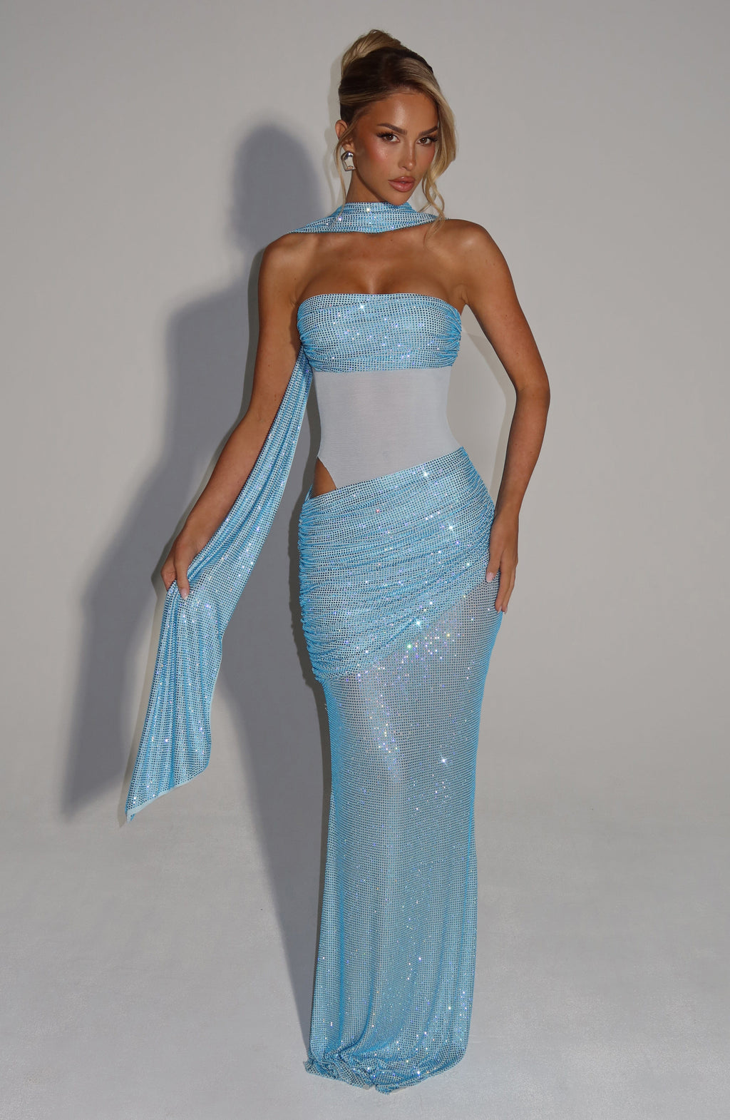 Foulard Tavia — Bleu aqua