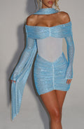 Foulard Tavia — Bleu aqua