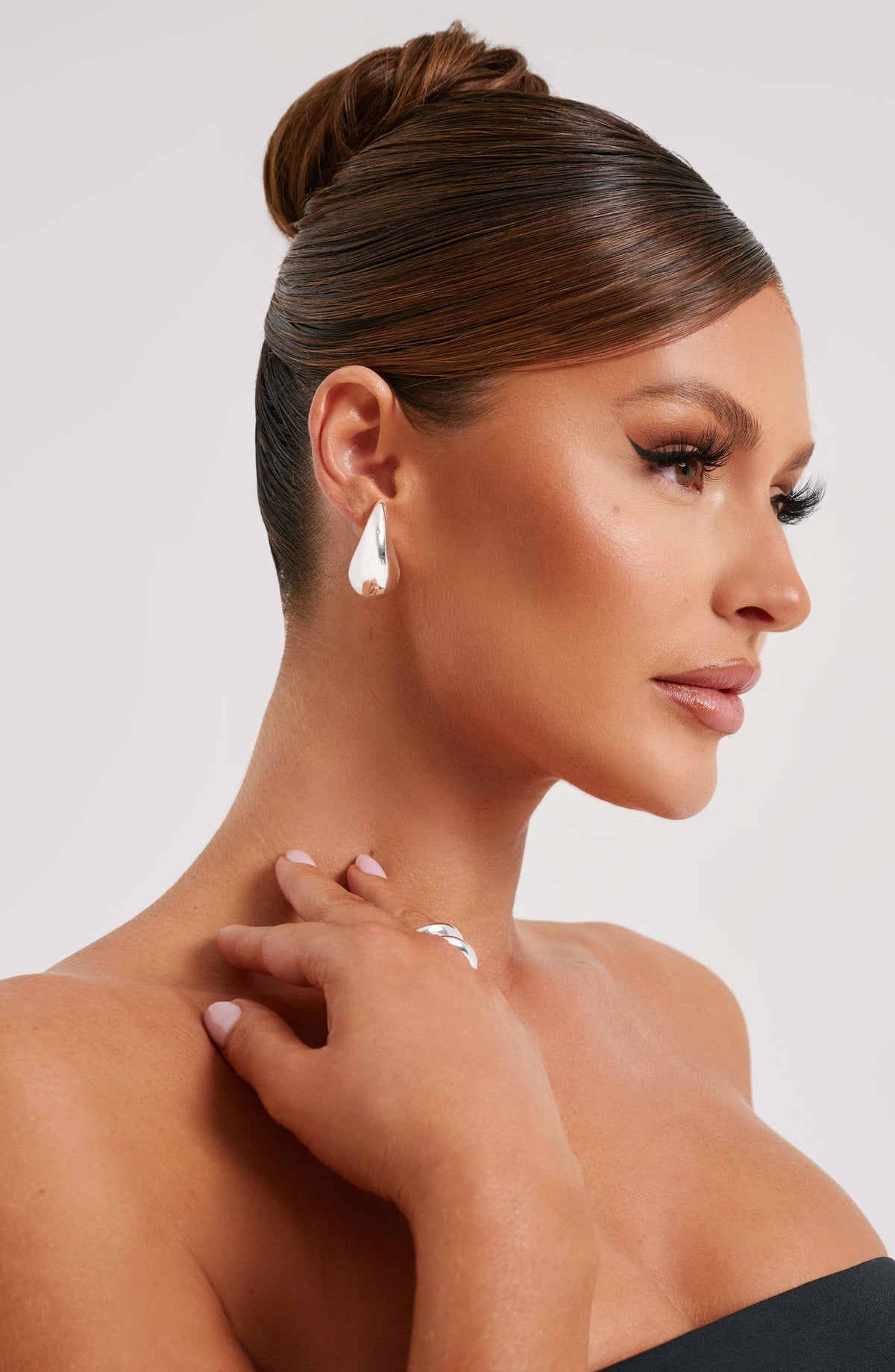 Boucles d'oreilles Fayth petit modèle — Argenté