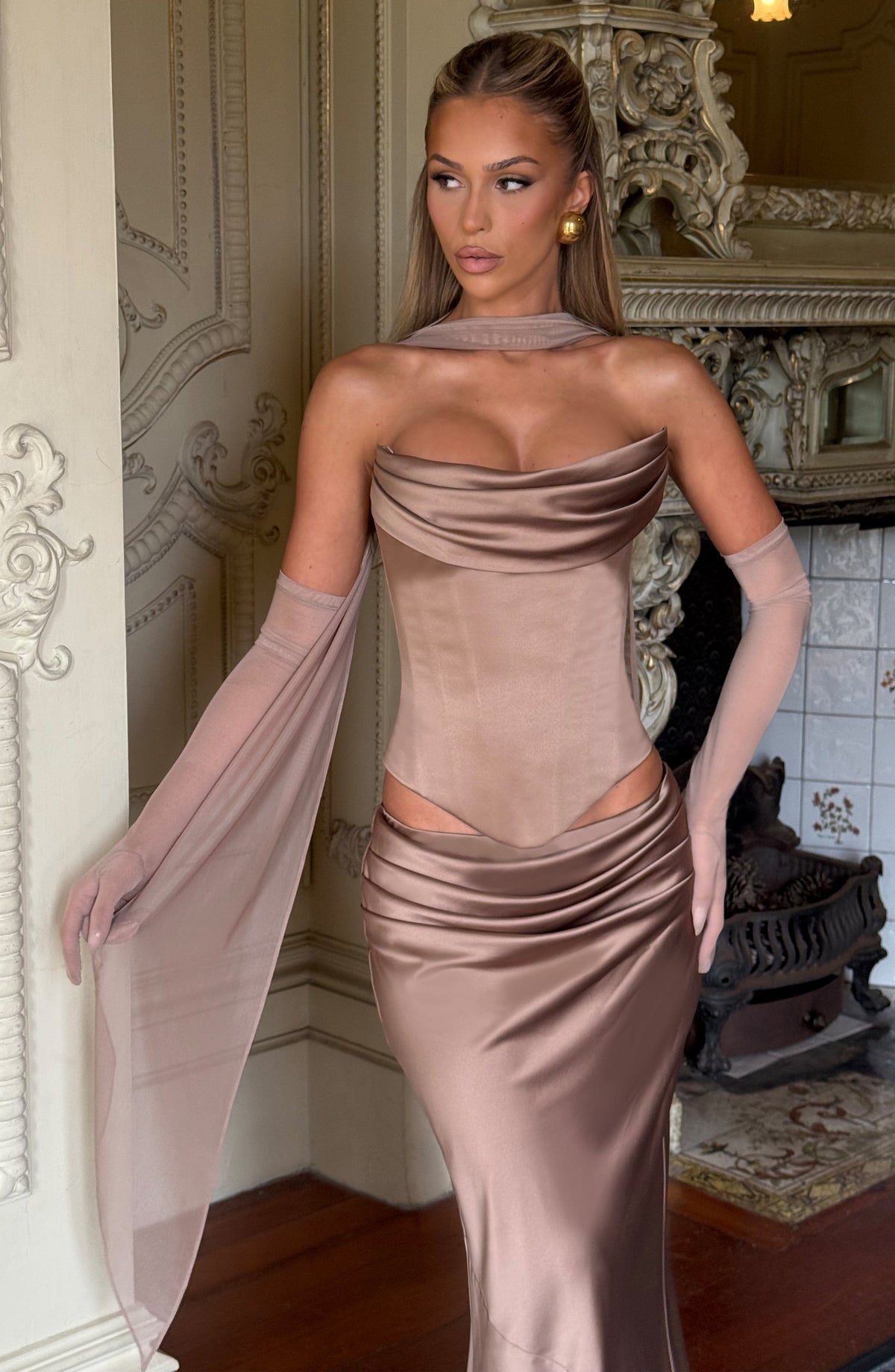 Foulard Ayla — Noisette