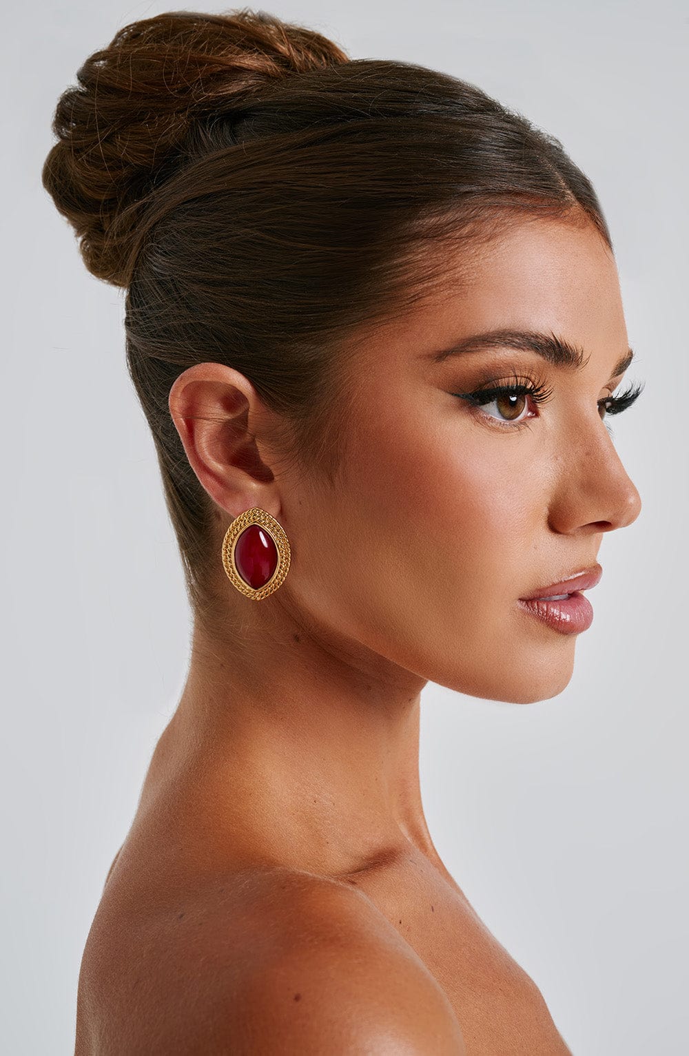 Boucles d'oreilles Azra — Rouge/doré