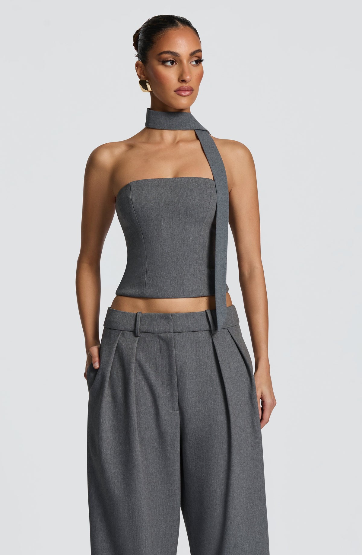 Foulard Vinnie — Gris chiné