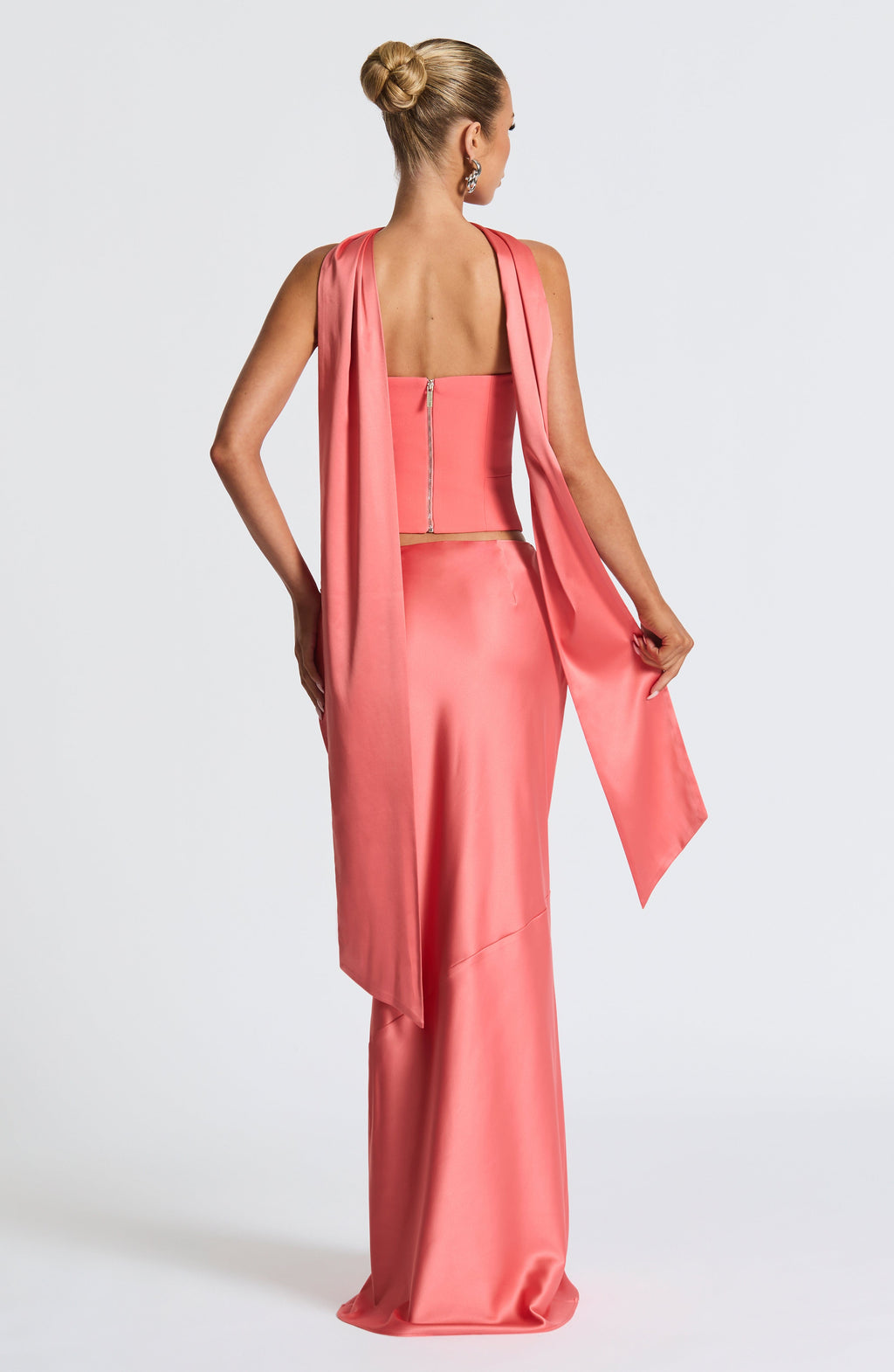 Foulard Sybil — Rose corail