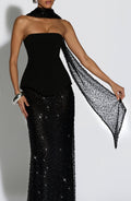 Foulard Miya — Noir