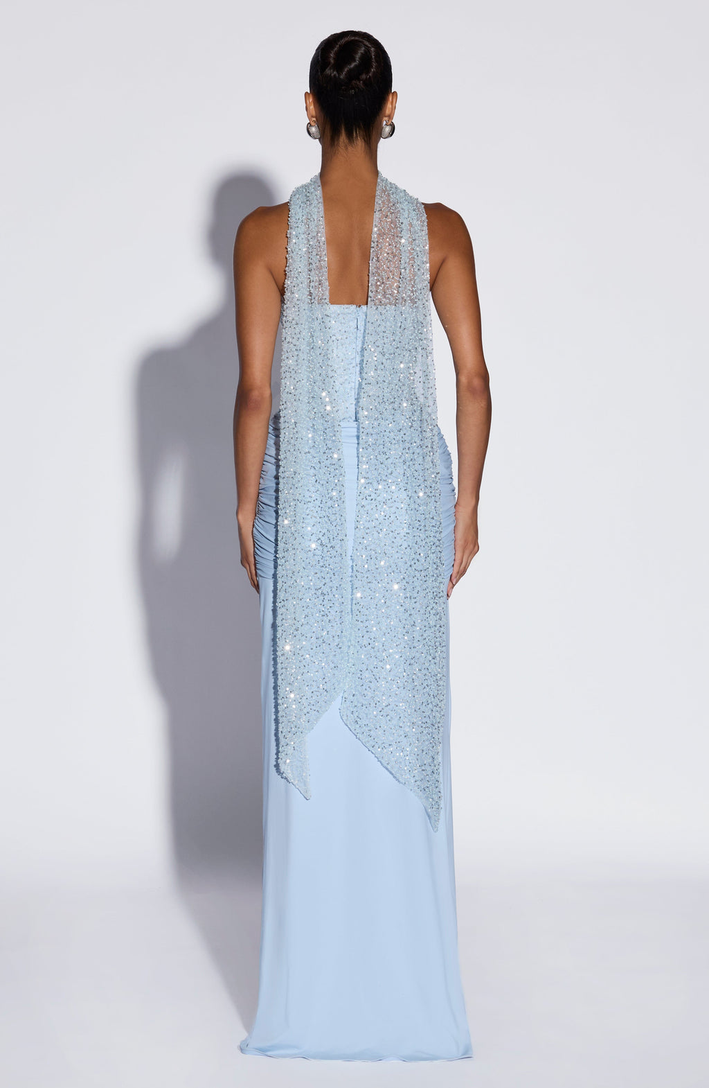 Foulard Miya — Bleu glacier