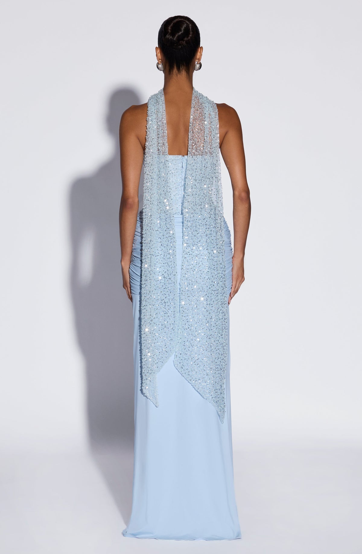 Foulard Miya — Bleu glacier