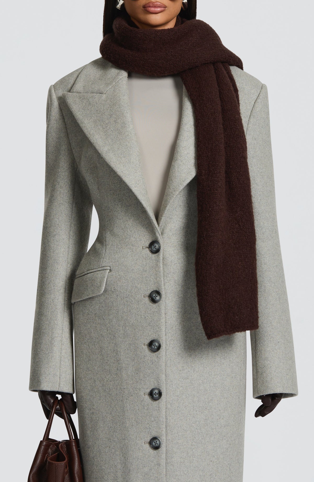 Foulard Talin — Brun prune
