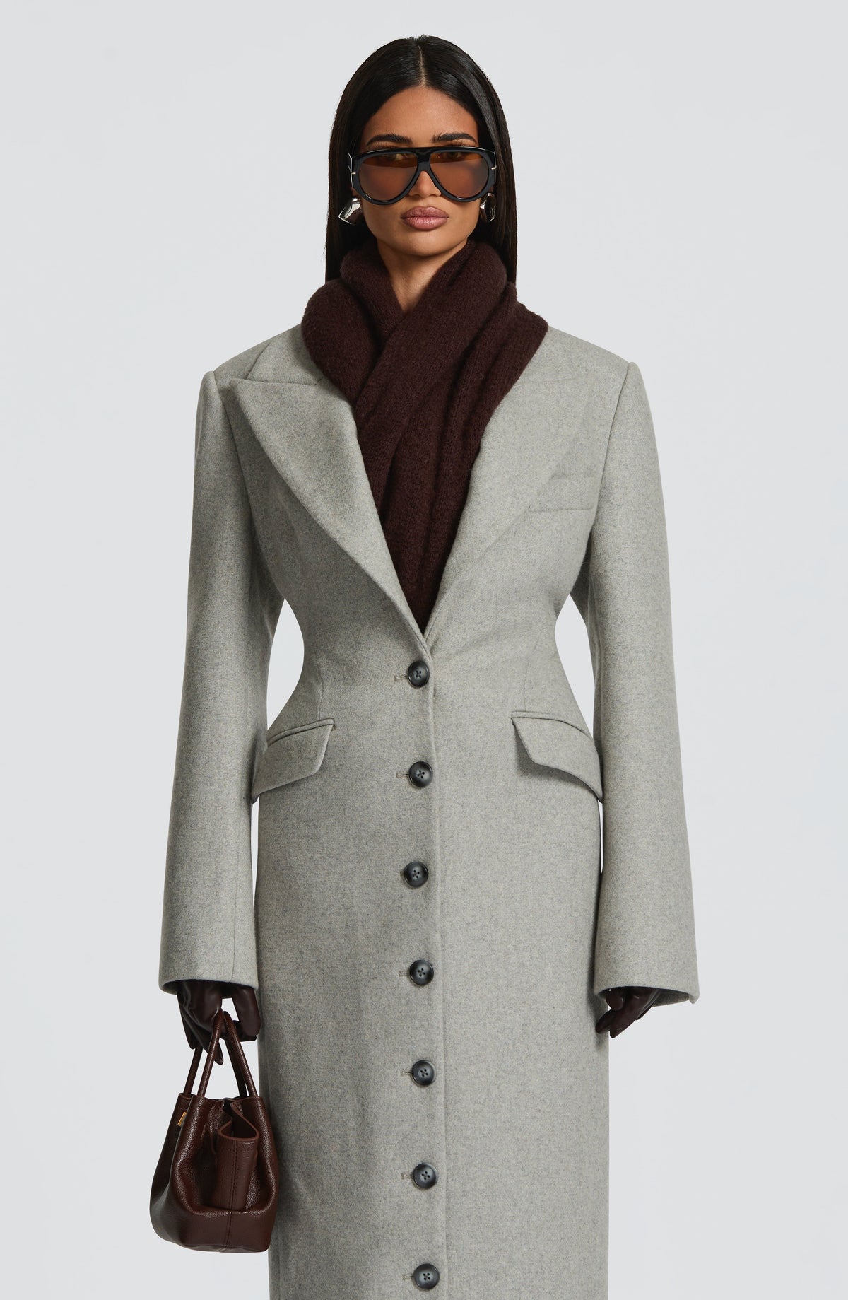 Foulard Talin — Brun prune