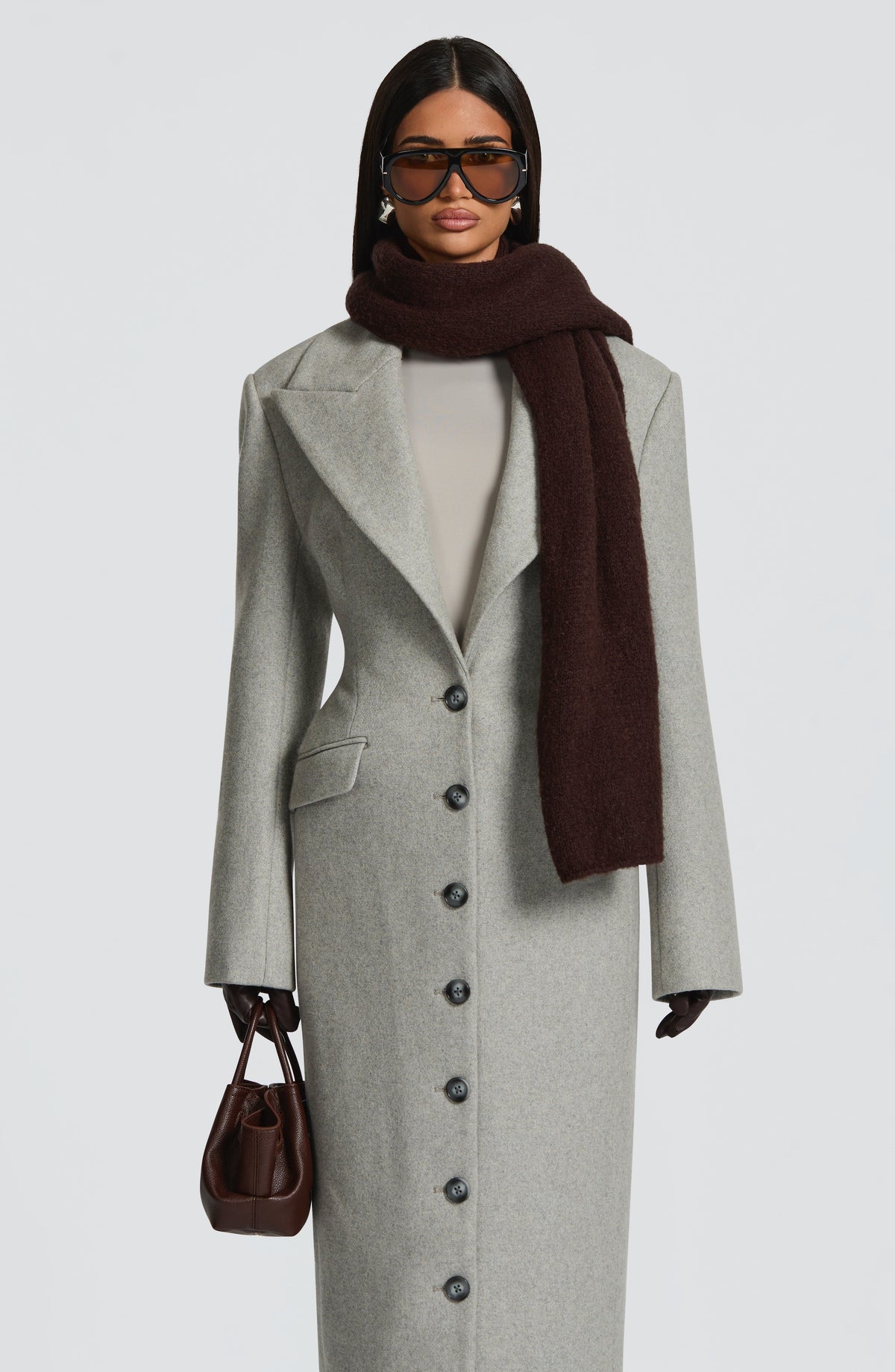 Foulard Talin — Brun prune