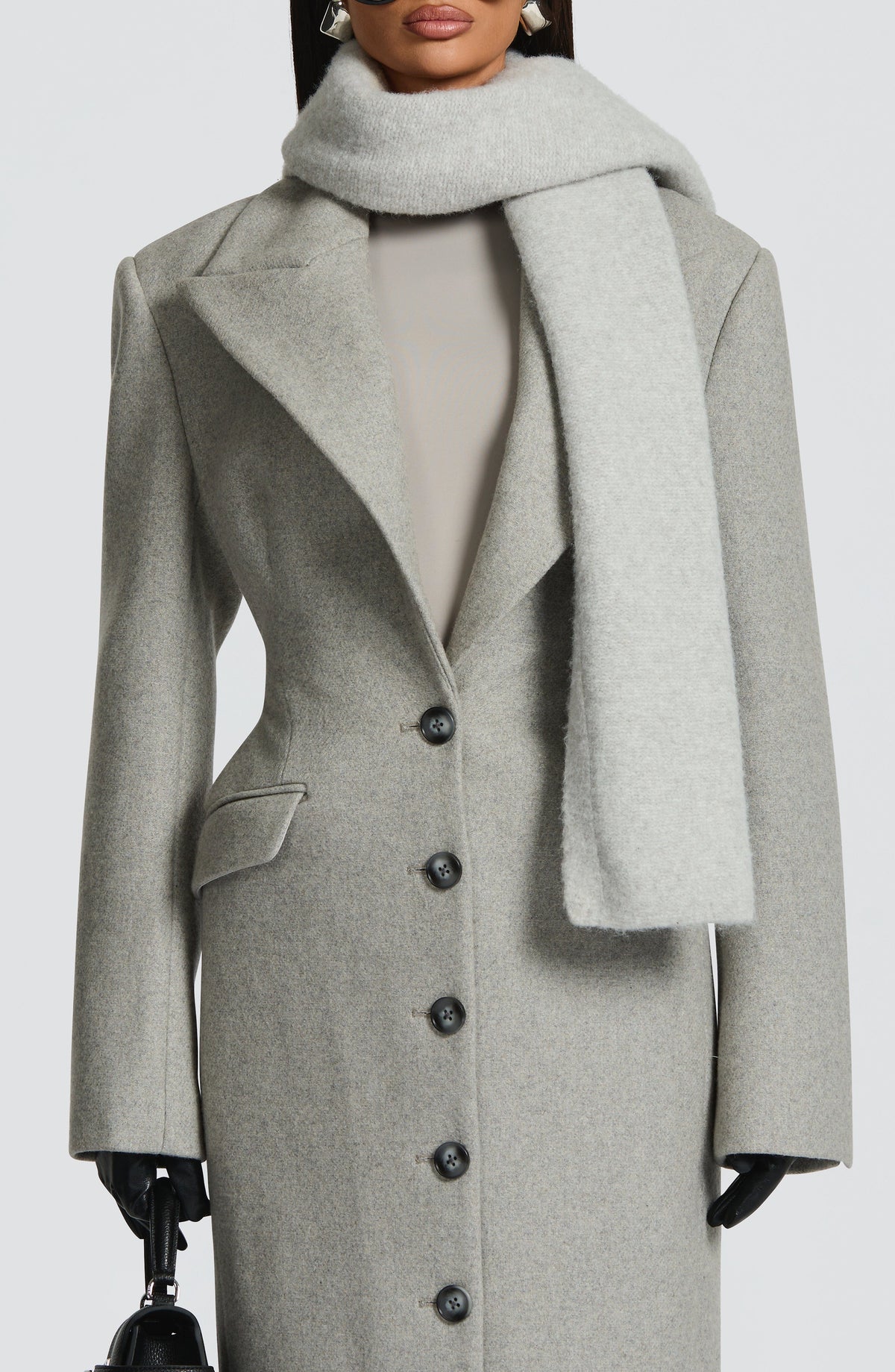Foulard Jeanie — Gris clair