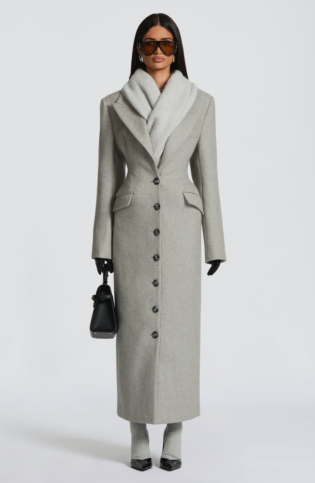 Foulard Jeanie — Gris clair