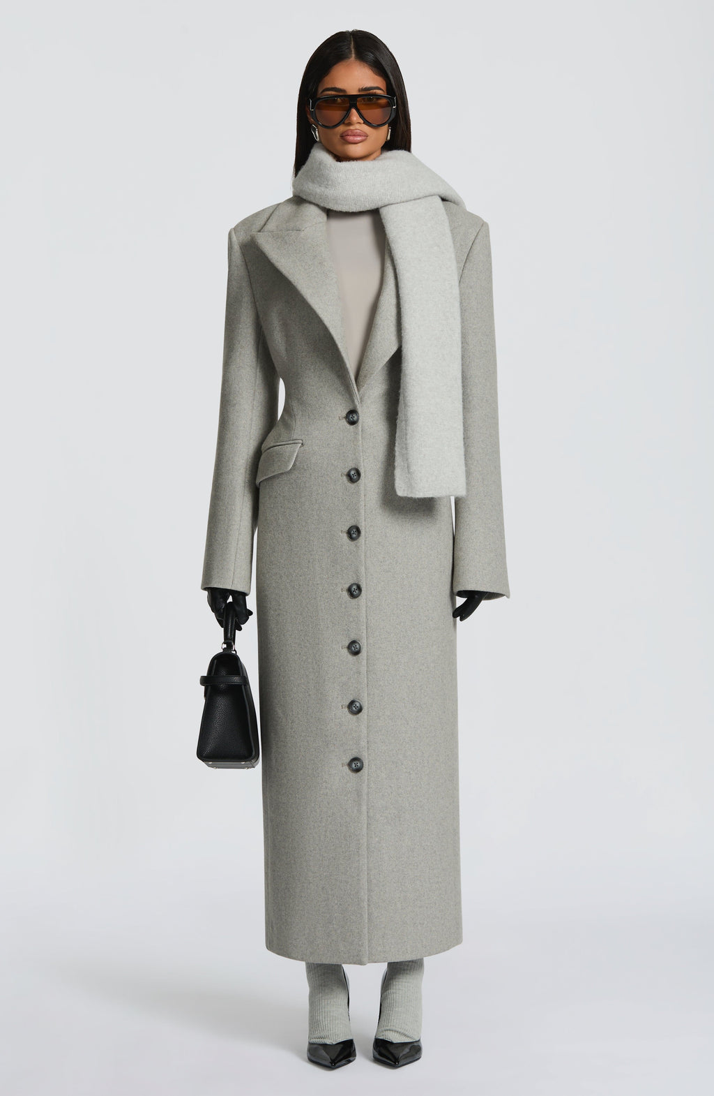 Foulard Jeanie — Gris clair