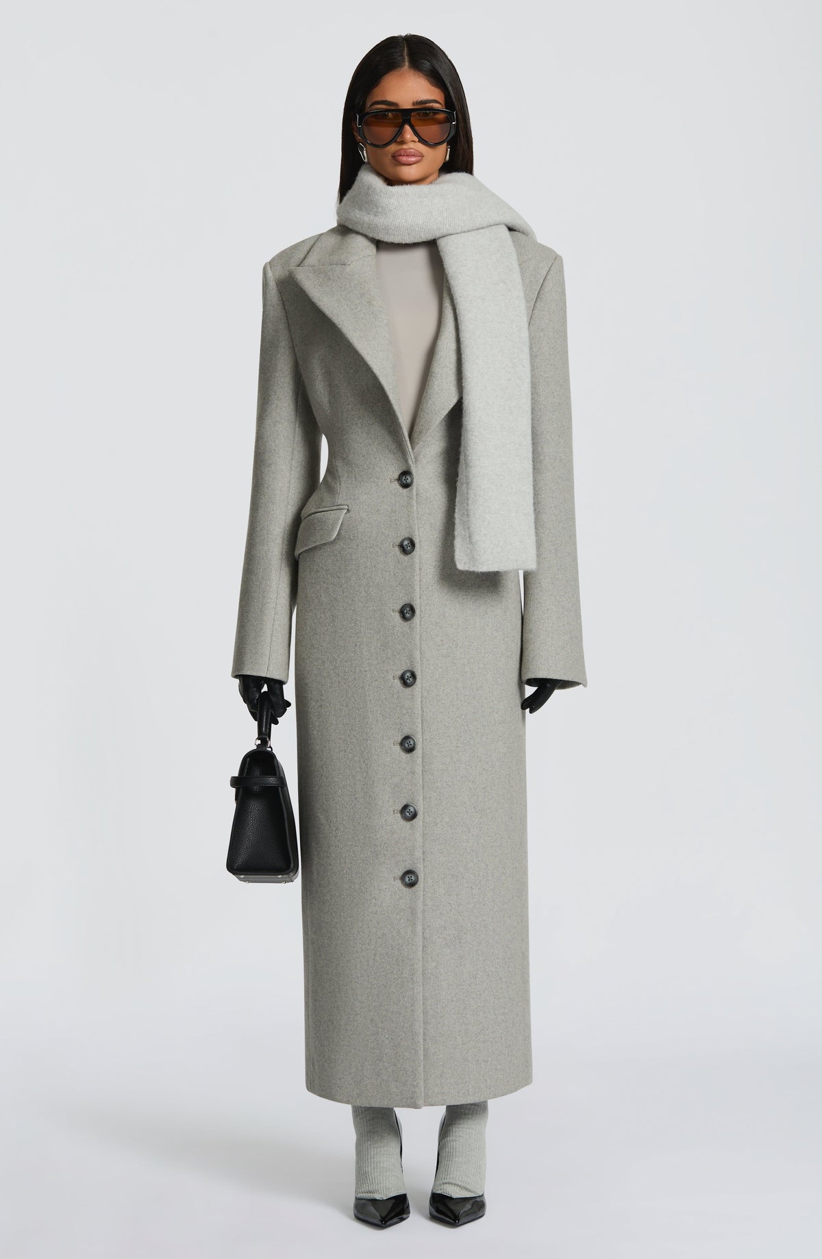 Foulard Jeanie — Gris clair