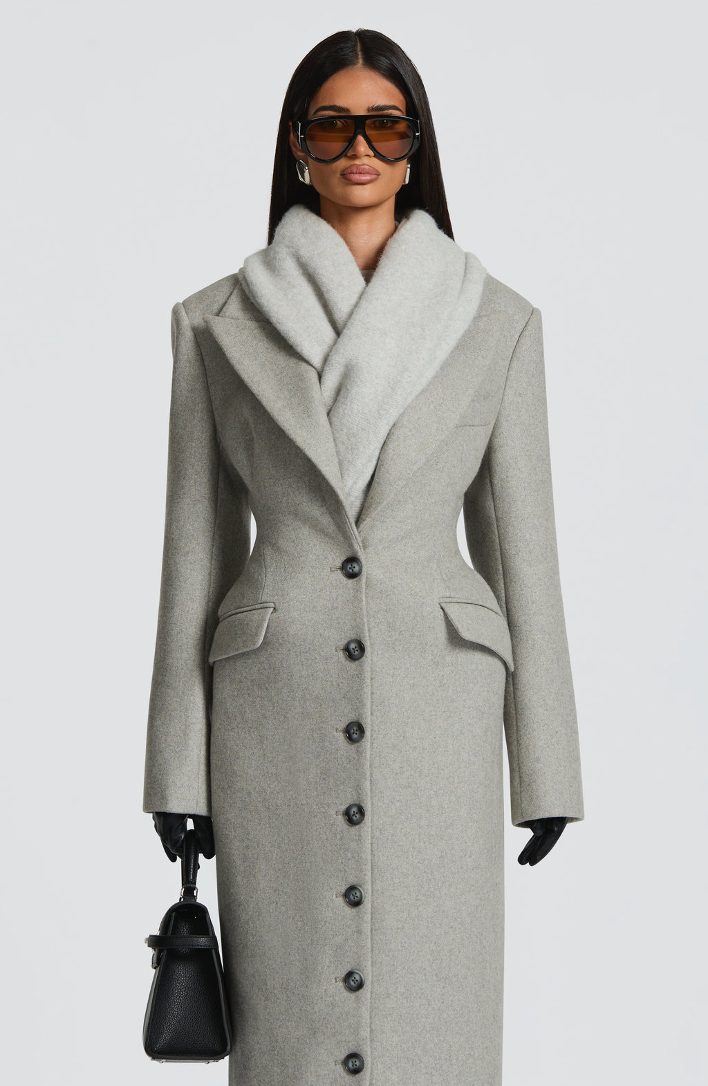 Foulard Jeanie — Gris clair