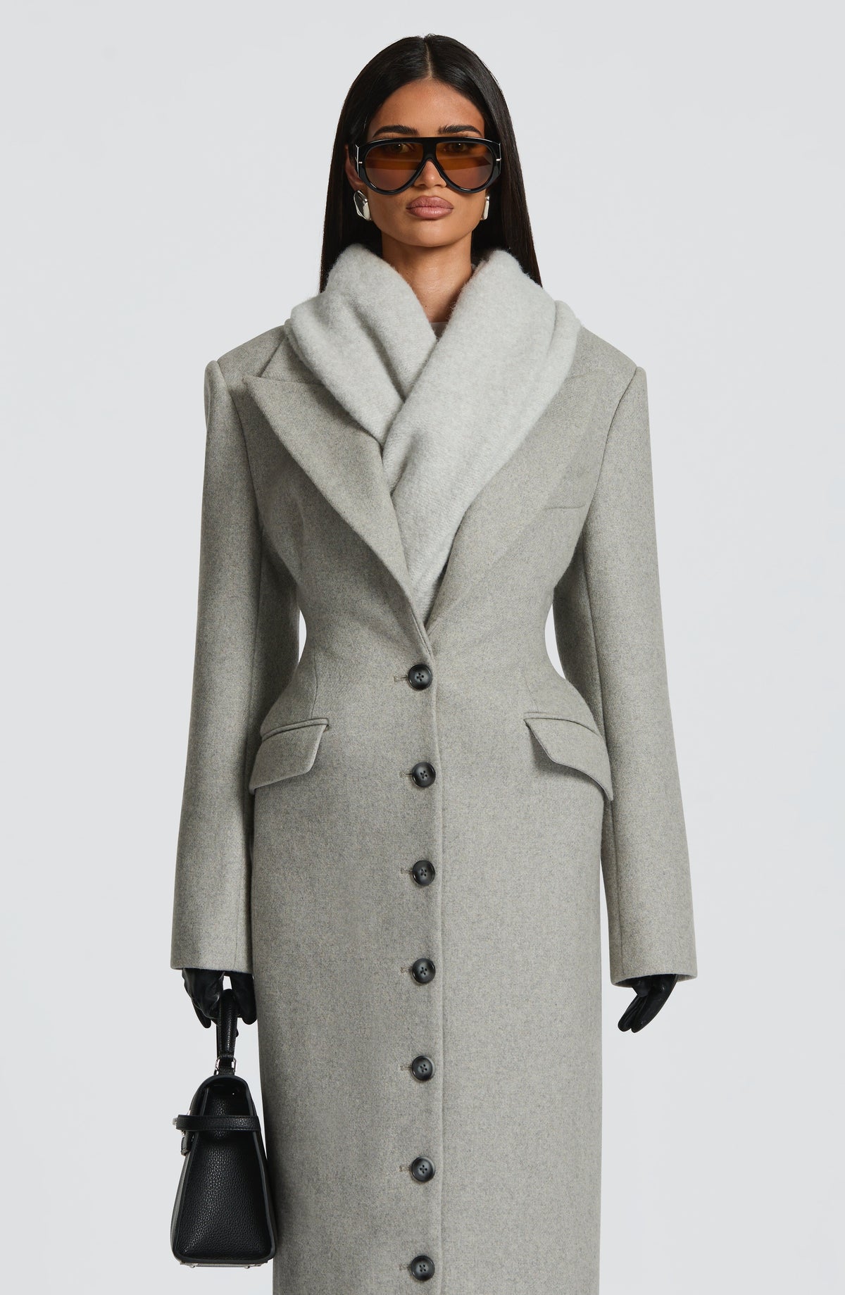 Foulard Jeanie — Gris clair