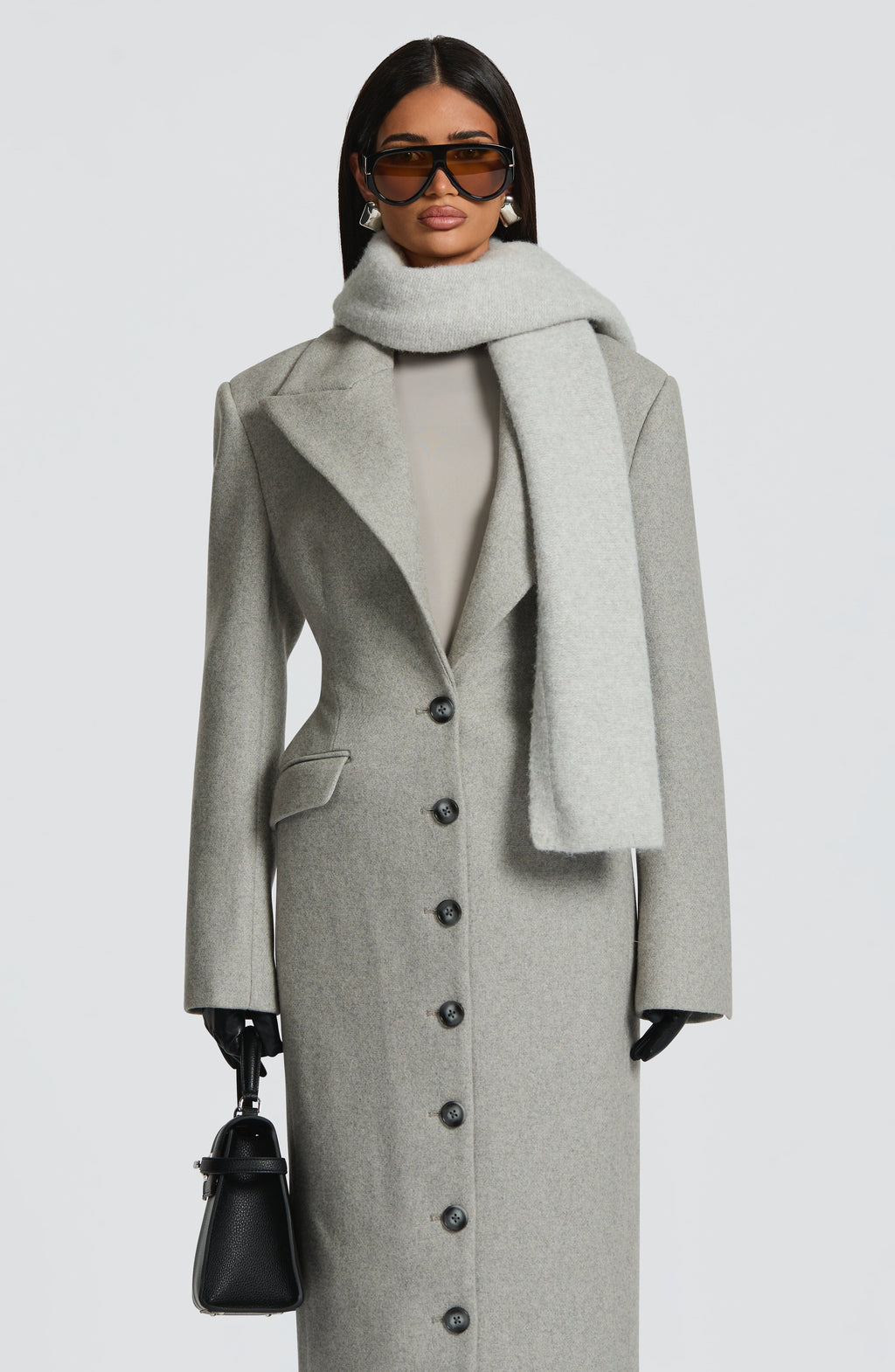 Foulard Jeanie — Gris clair