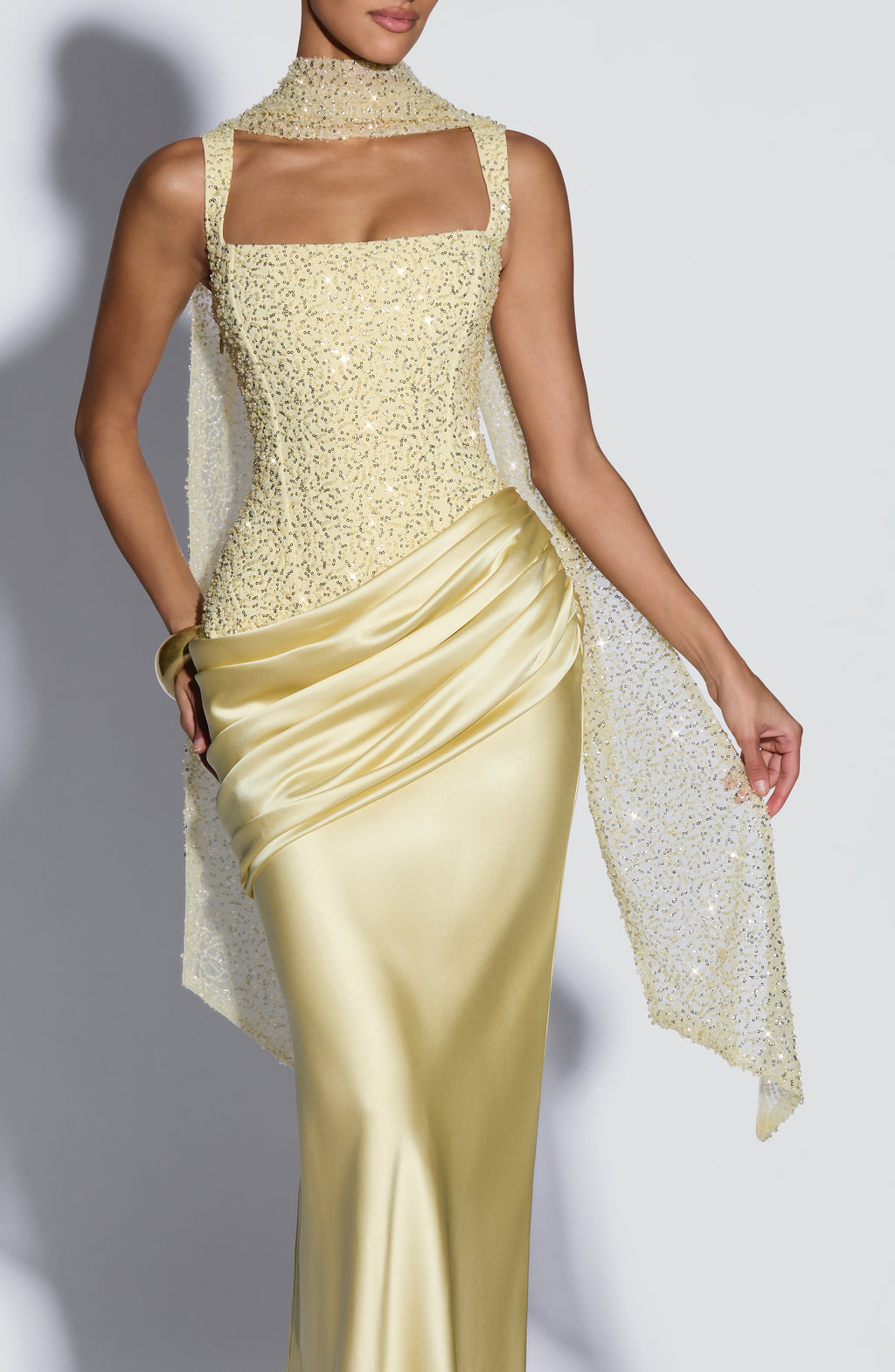 Foulard Miya — Jaune citron