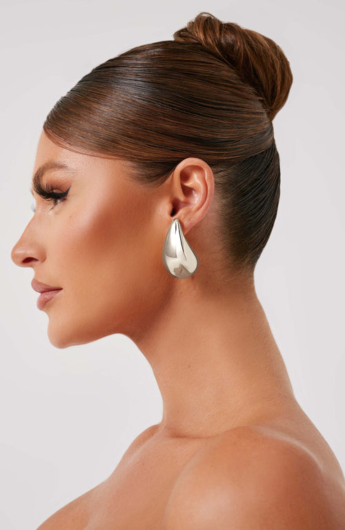 Orecchini Fayth modello grande — Argento