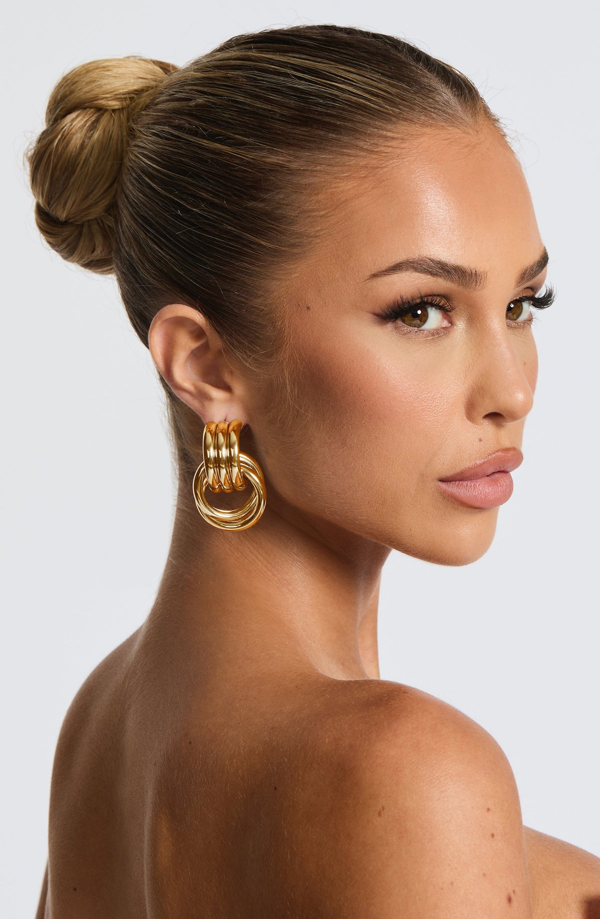 Boucles d'oreilles Melita — Doré