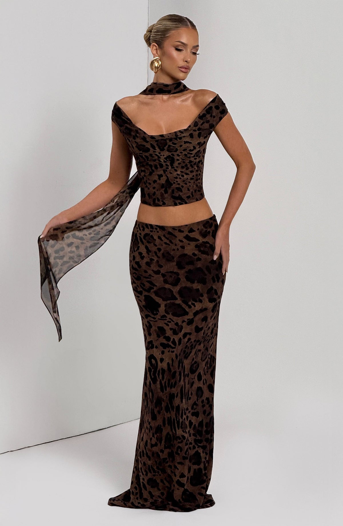 Foulard Freda — Imprimé léopard