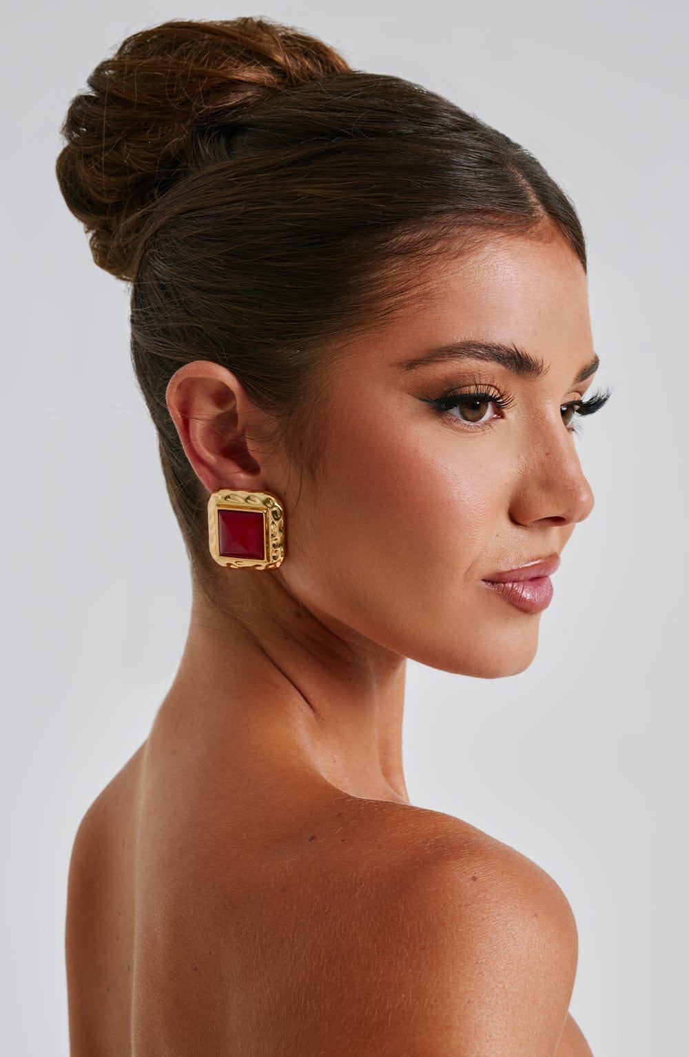 Boucles d'oreilles Kennedy — Rouge/doré